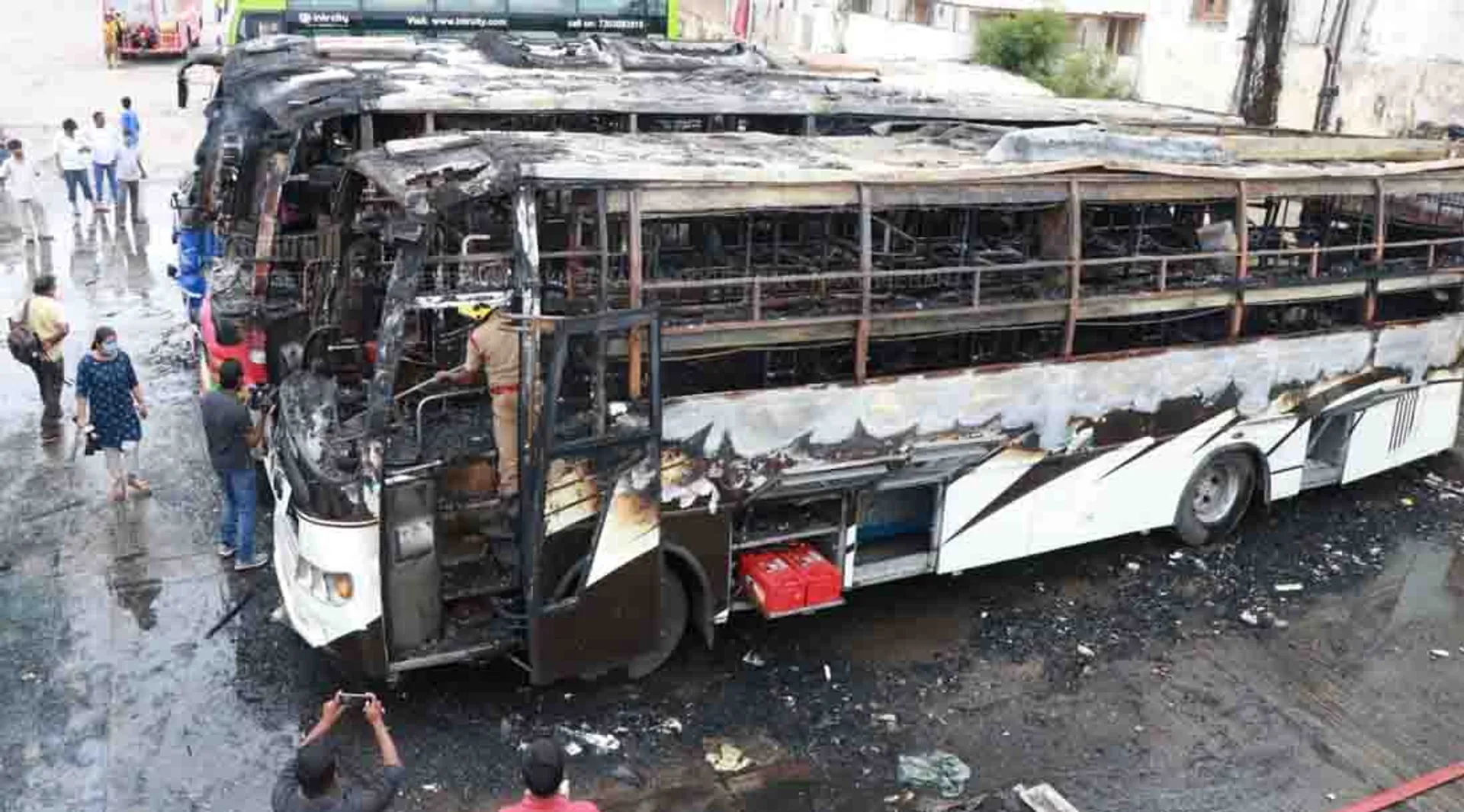 chennai koyambedu omni bus fire
