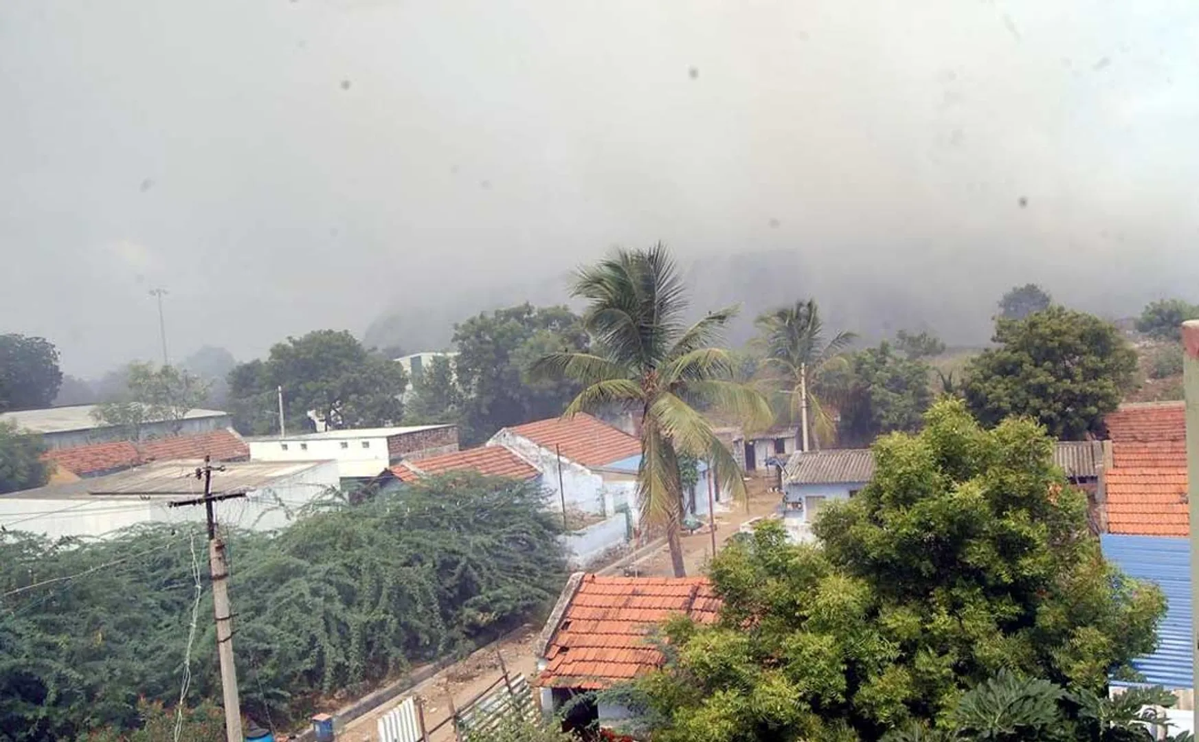 fire on Garbage Depot in erode 
