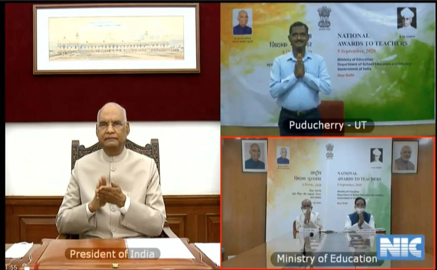 teachers day president has gives the awards in delhi 