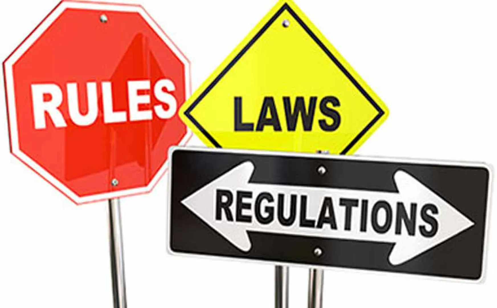 Government laws and orders flying in the air ..