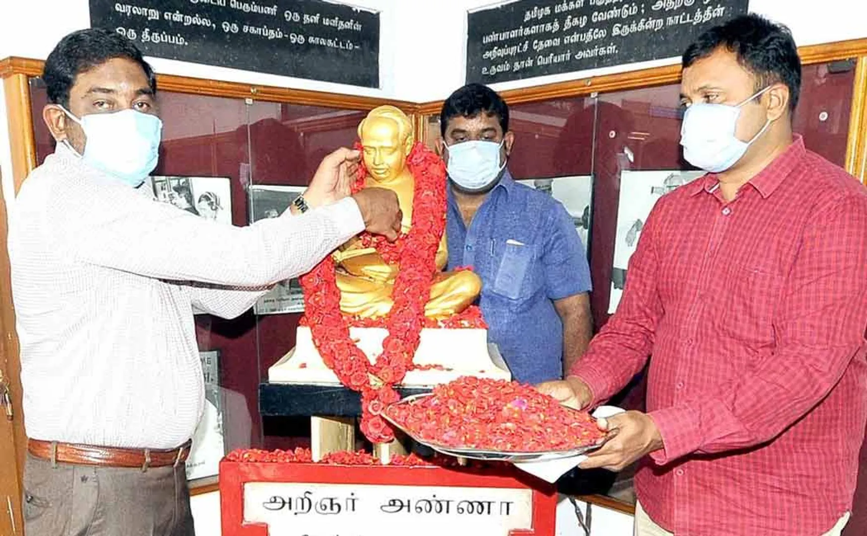 Erode anna statue homage 