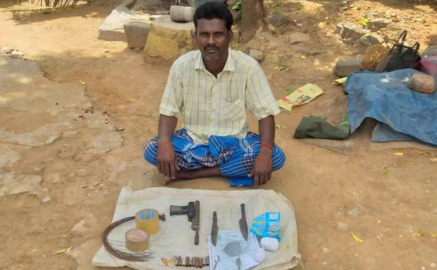 The person involved in the production of country bombs caught by the forest department.