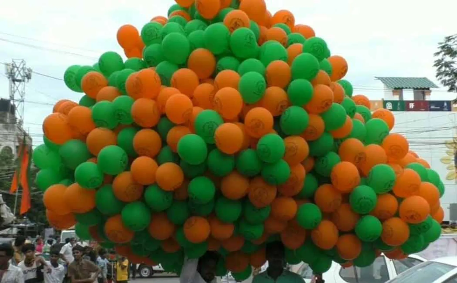 Modi birthday balloons fire near ambatture padi 