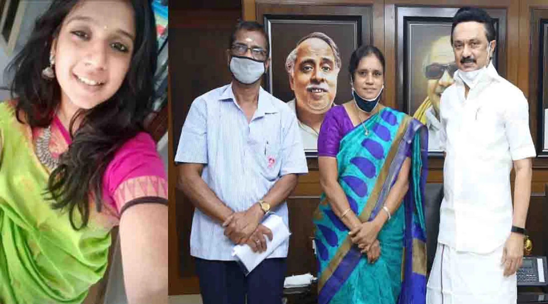 Subhashree Parents - M. K. Stalin Meeting - Velachery Banner issue - 