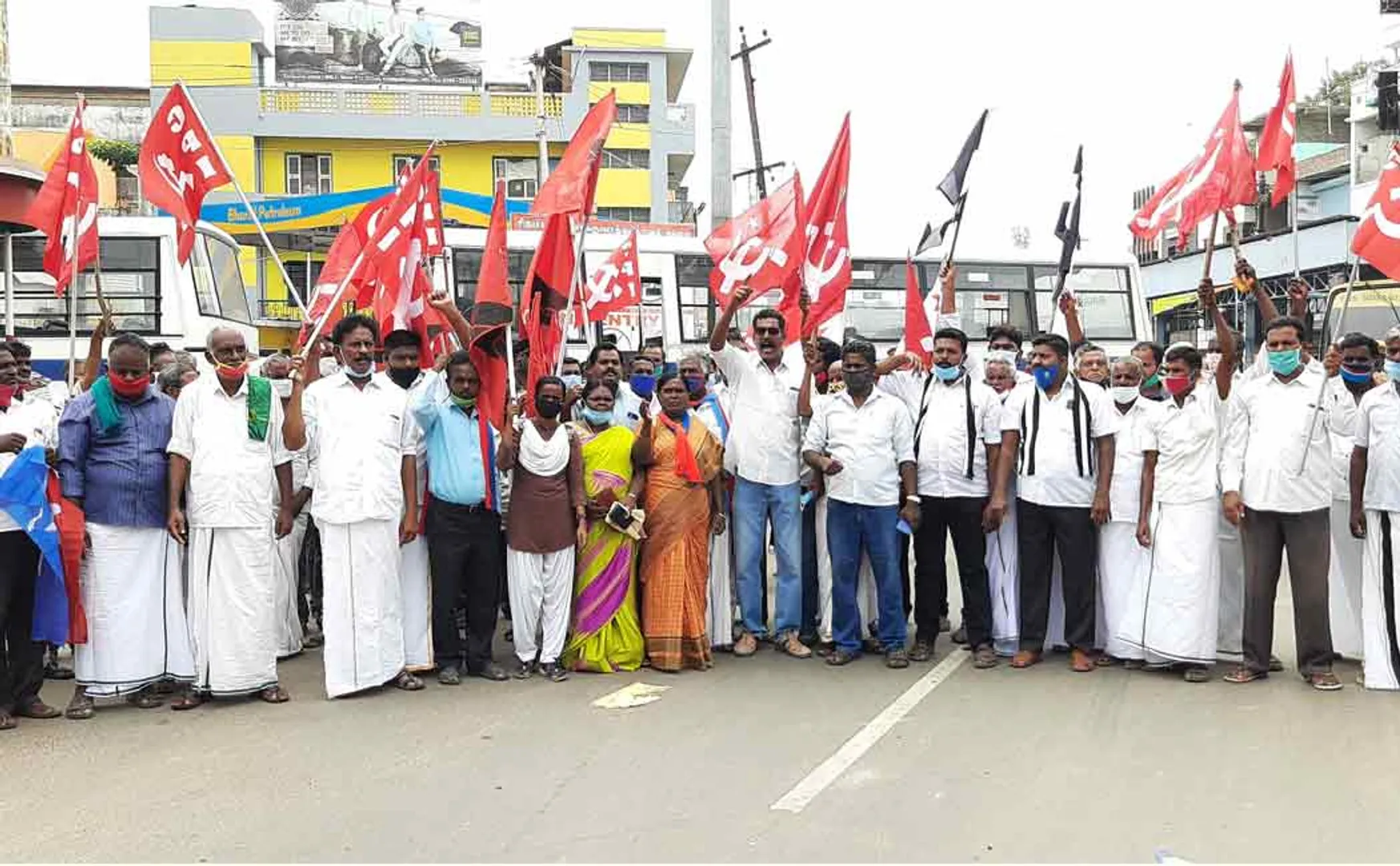 cuddalore district farmers agriculture bill 500 people arrested 