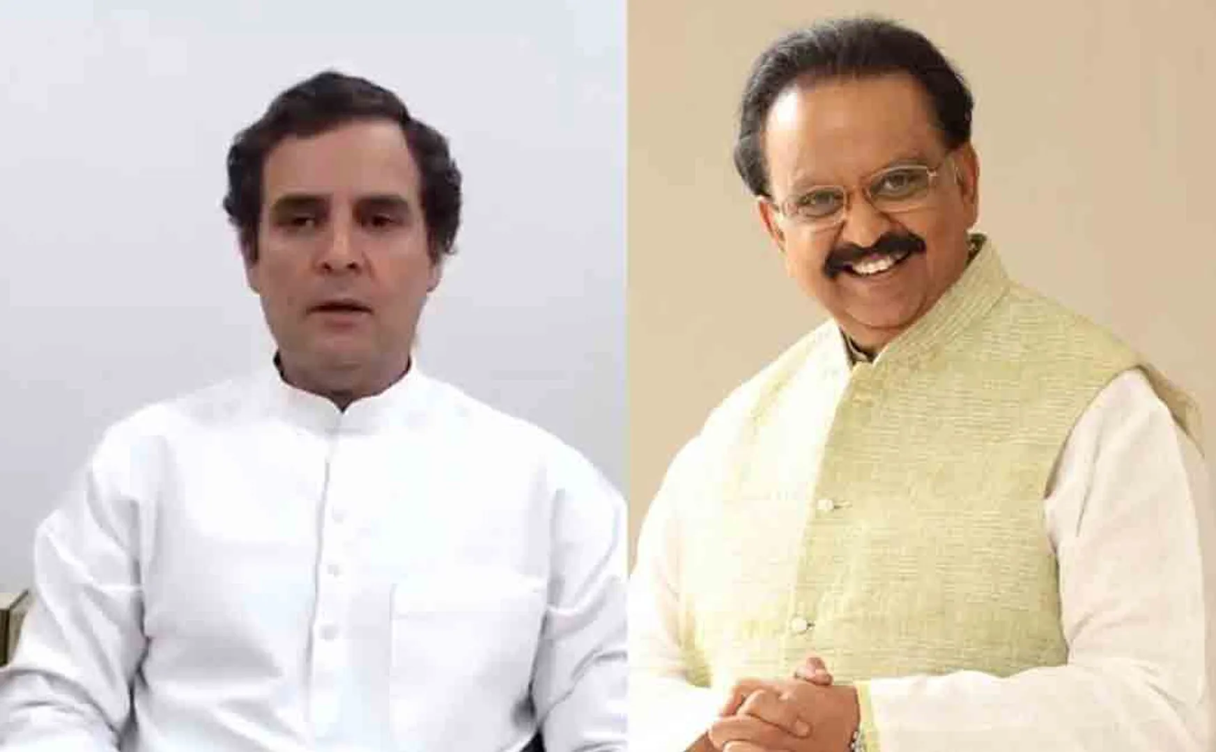 rahul gandhi's condolence to spb family