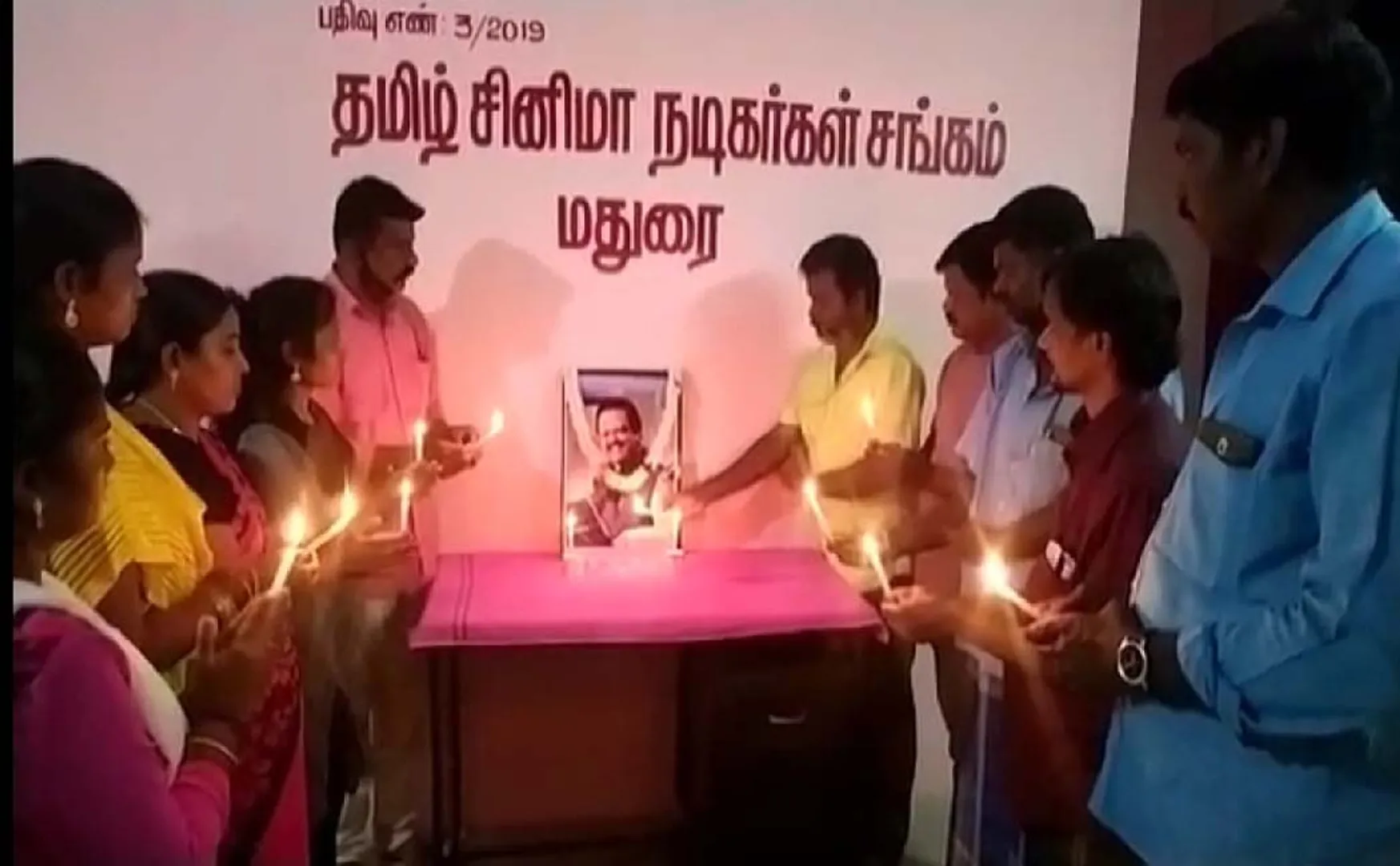 Tribute- to SBP on behalf- of Tamil Cinema Actors -Association -in Madurai