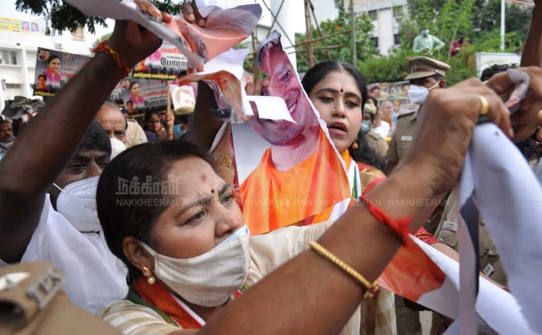 Mahila Congress against Uttar Pradesh Government 