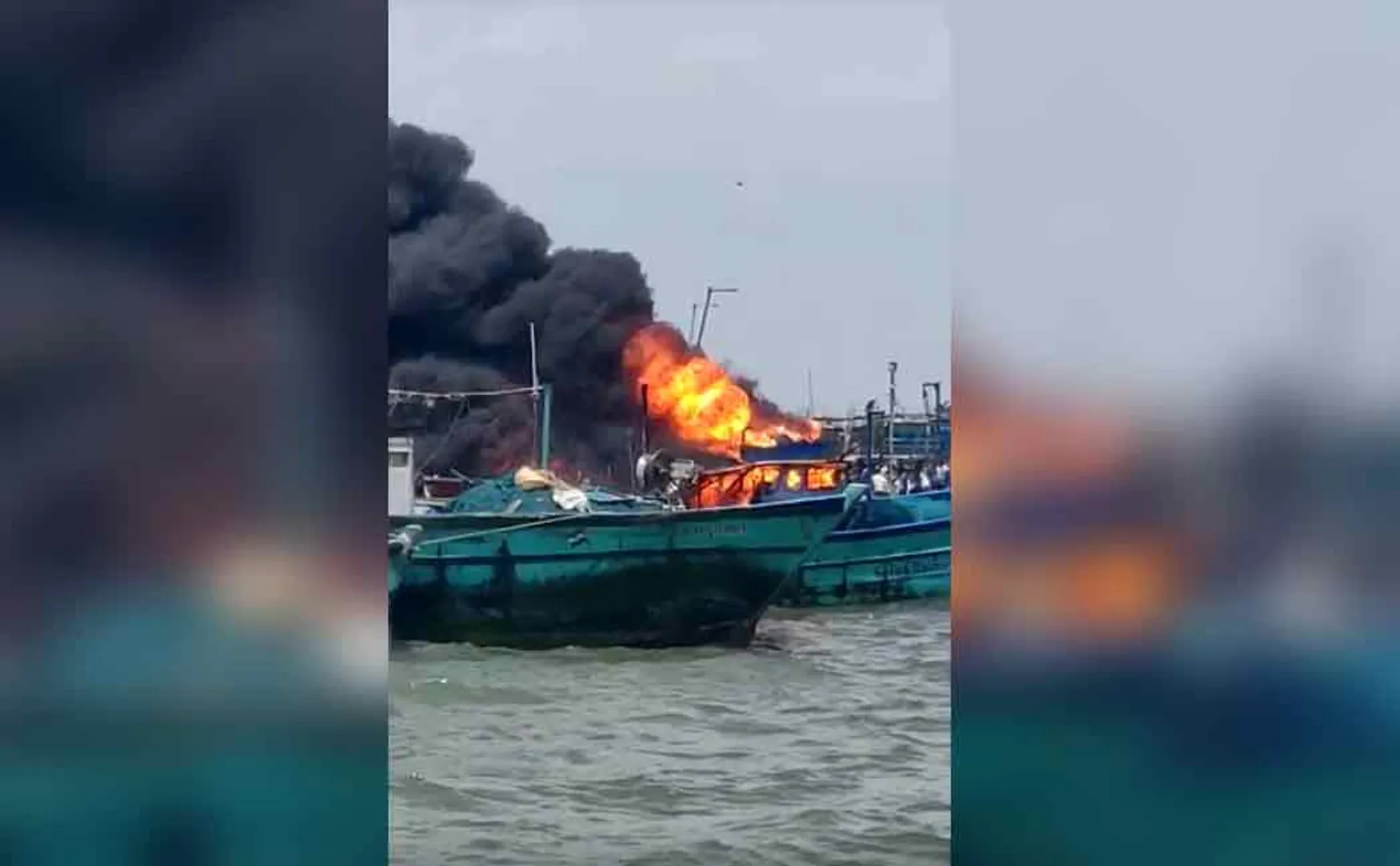 Cylinder explodes in tuticorin, container truck and boat burn ... Rs 1.5 crore items damaged!