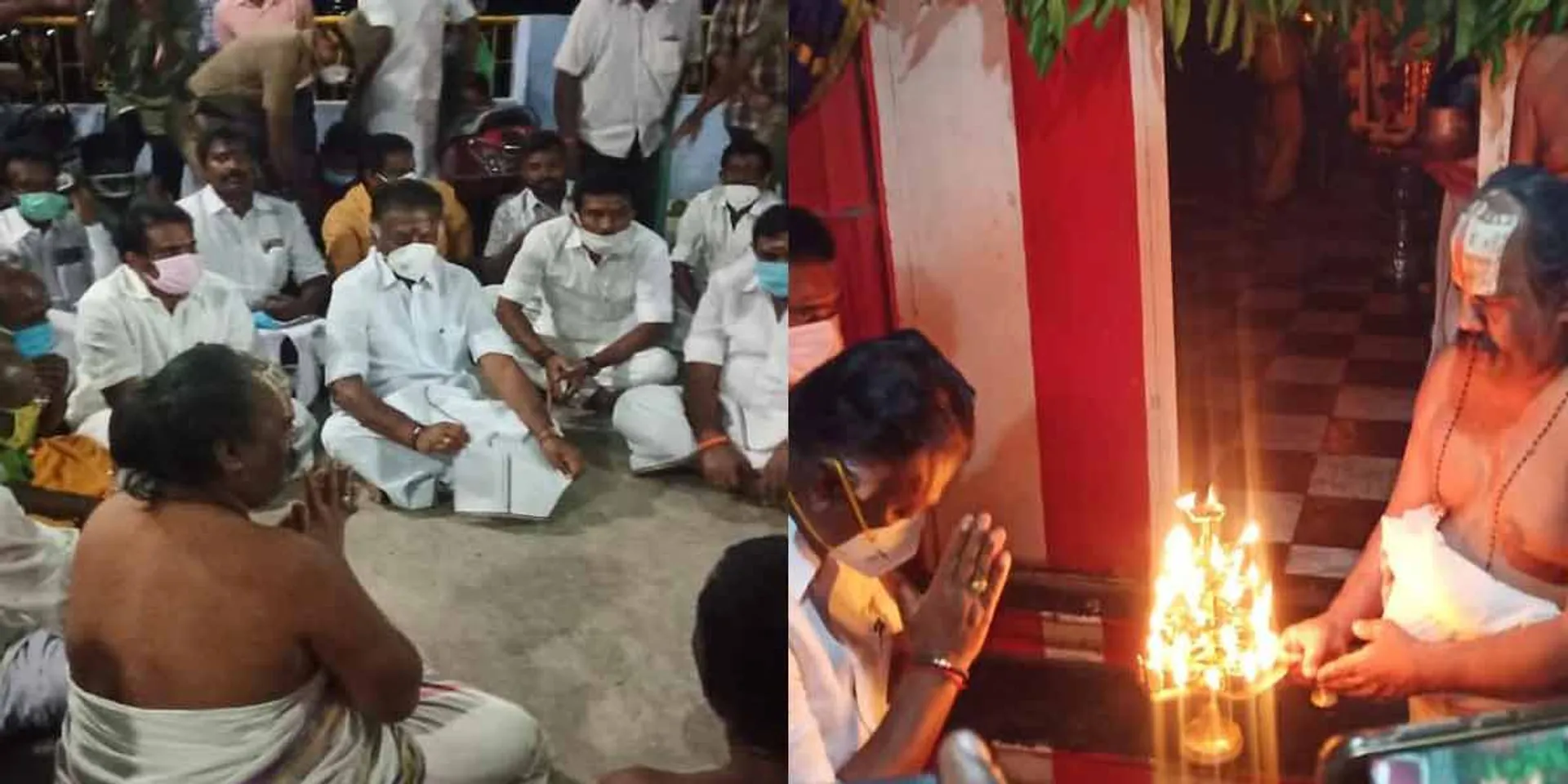 ops in dindigul temple 