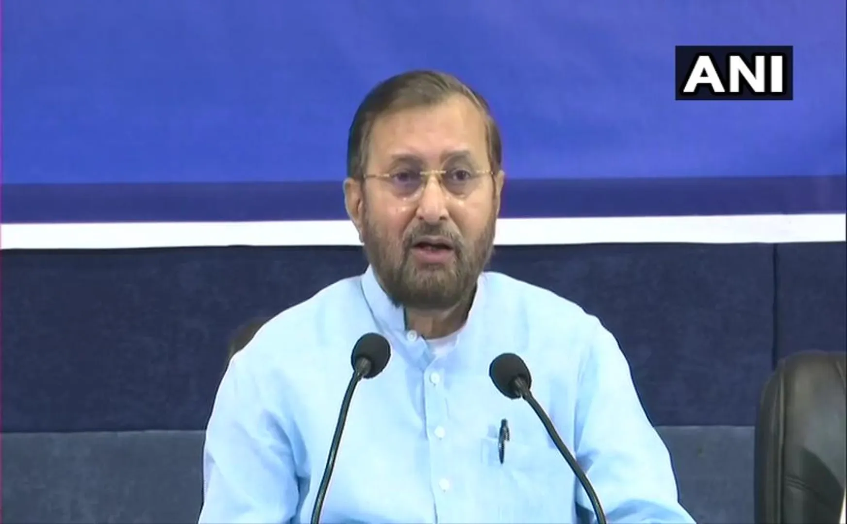 union minister prakash javadekar press meet at goa 