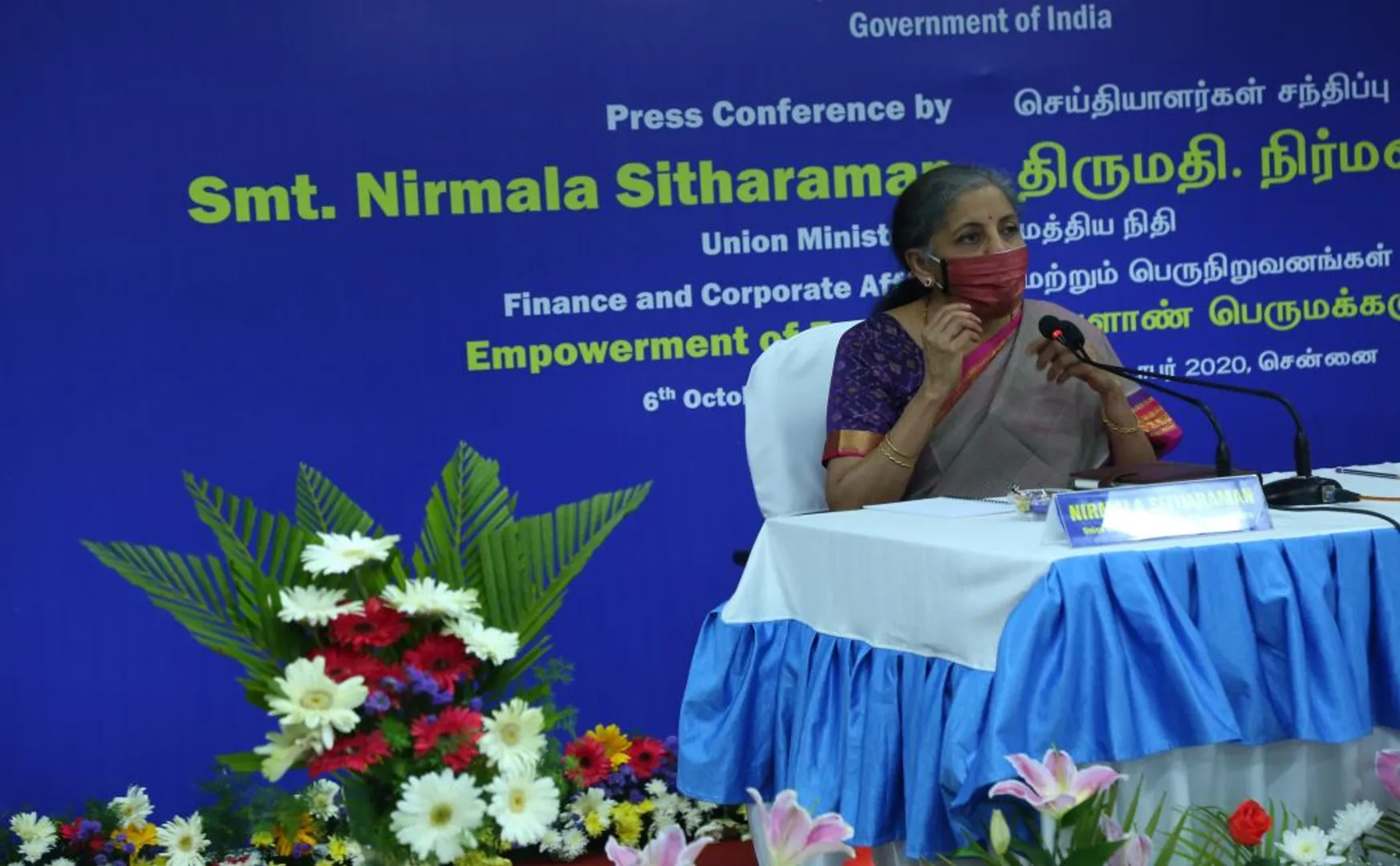 union finance minister nirmala sitharaman press meet in chennai 
