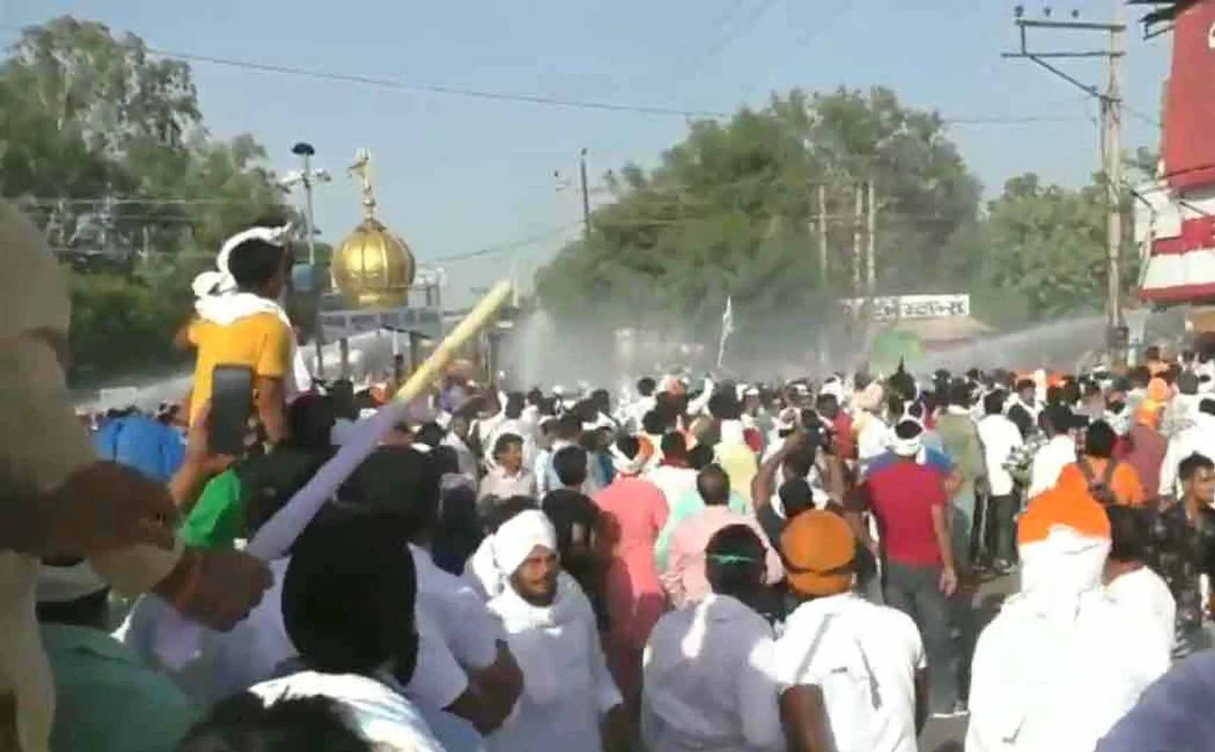 water cannons used in haryana to disperse the farmers