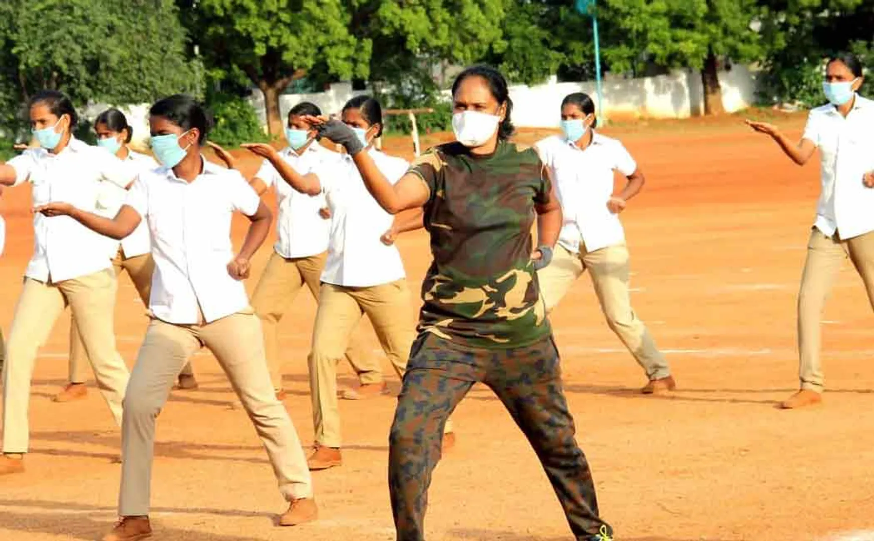 Trichy DIG who attended the exercise with the police. 