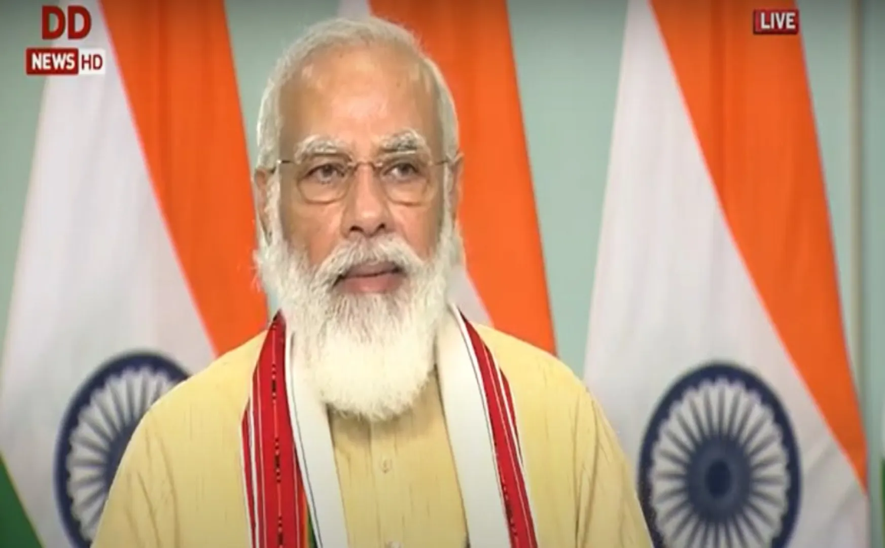 prime minister narendra modi national addressing for today 