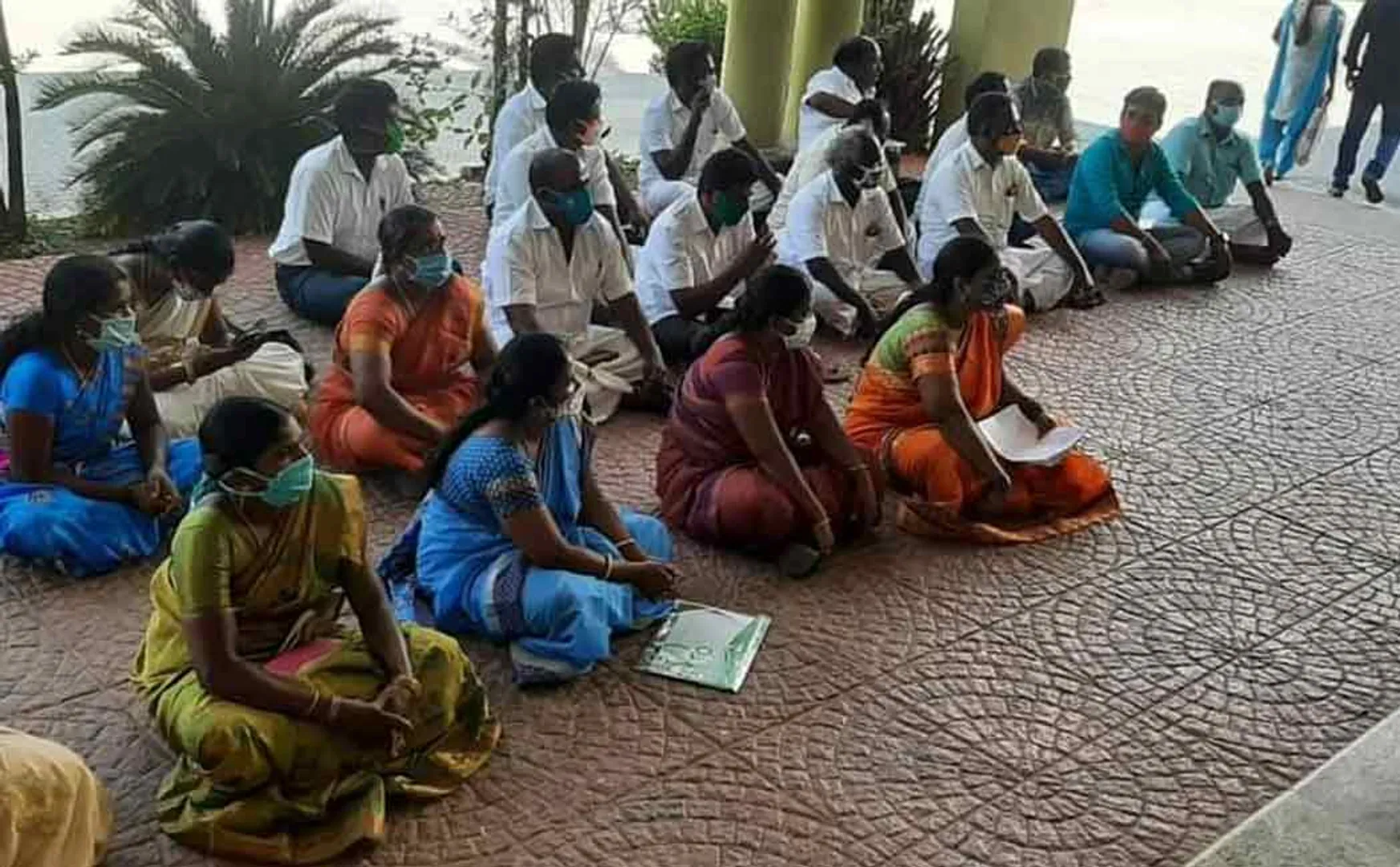 Panchayat leaders of perambalur district collector's office