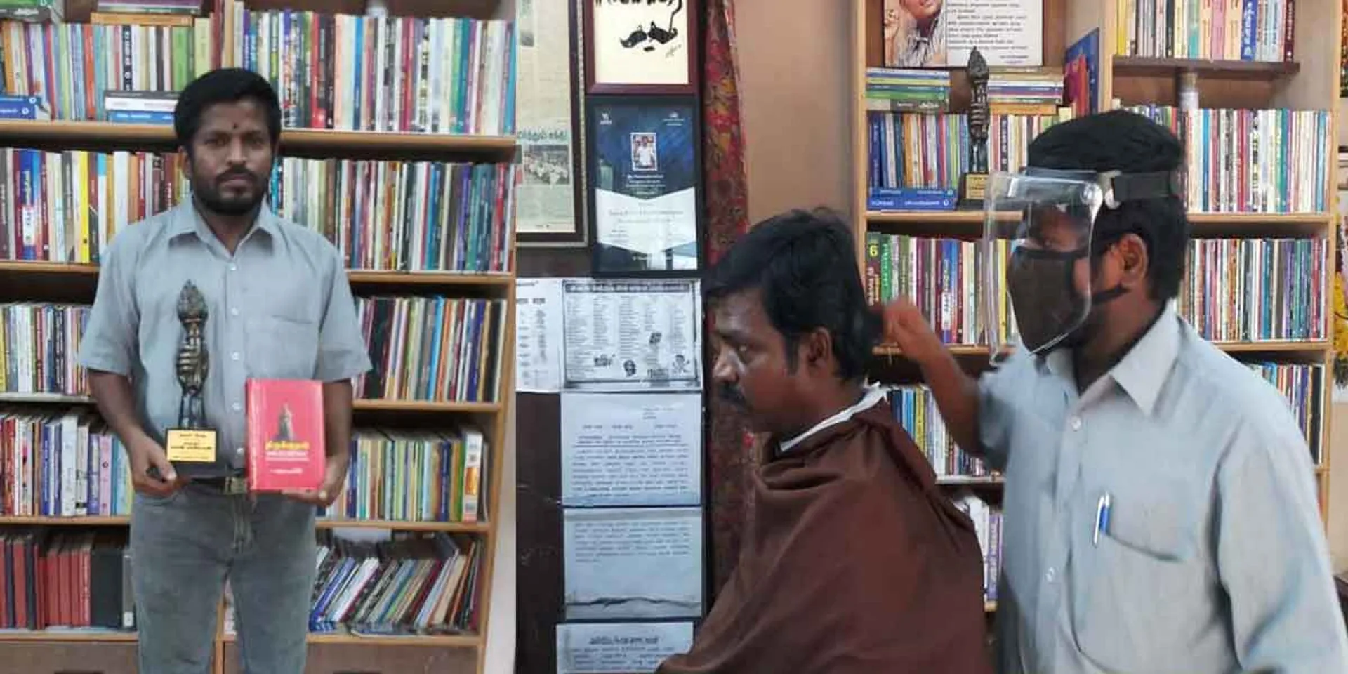 Mini Library inspiring reading with a saloon shop!