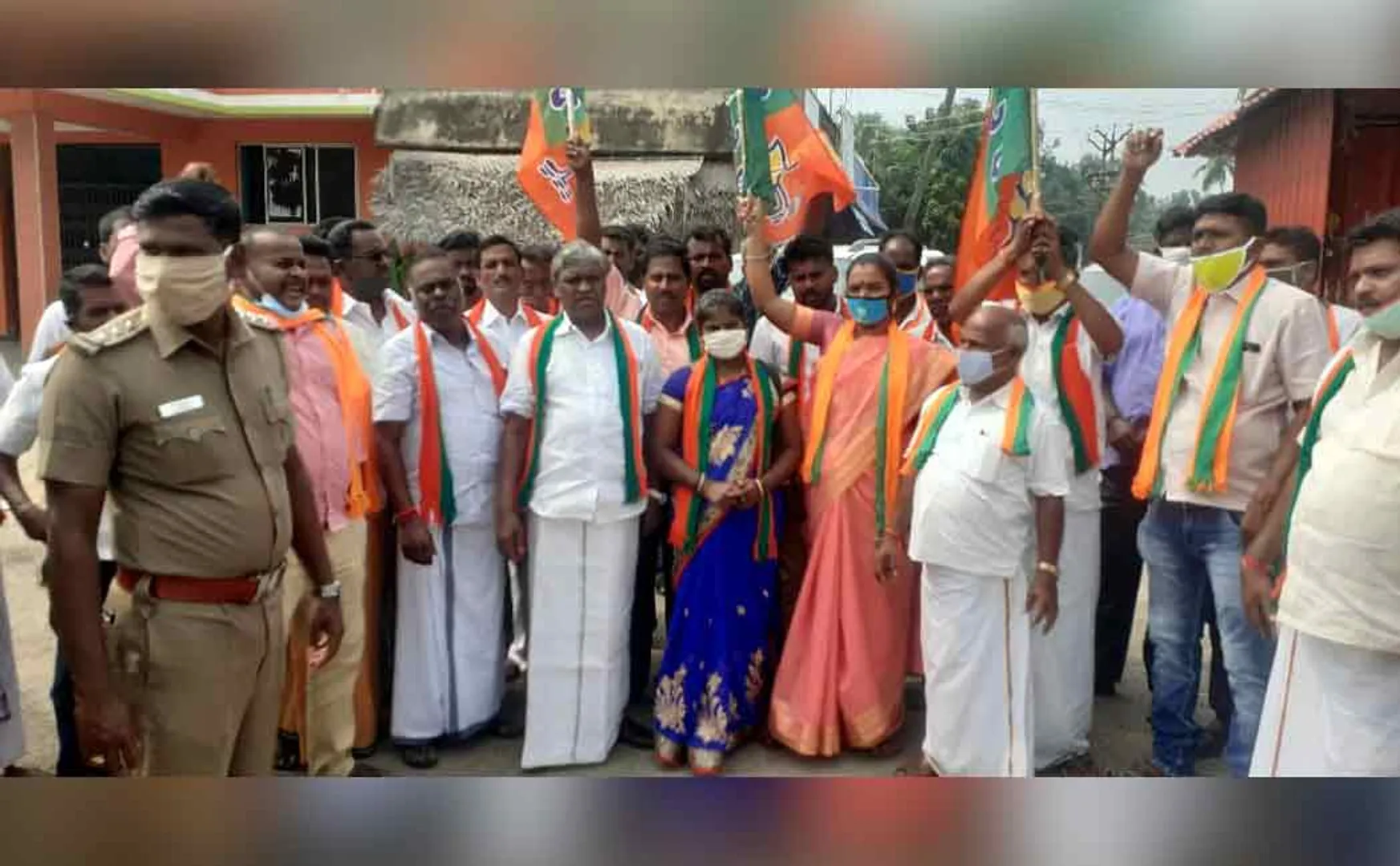 more then 300 bjp members arrested 