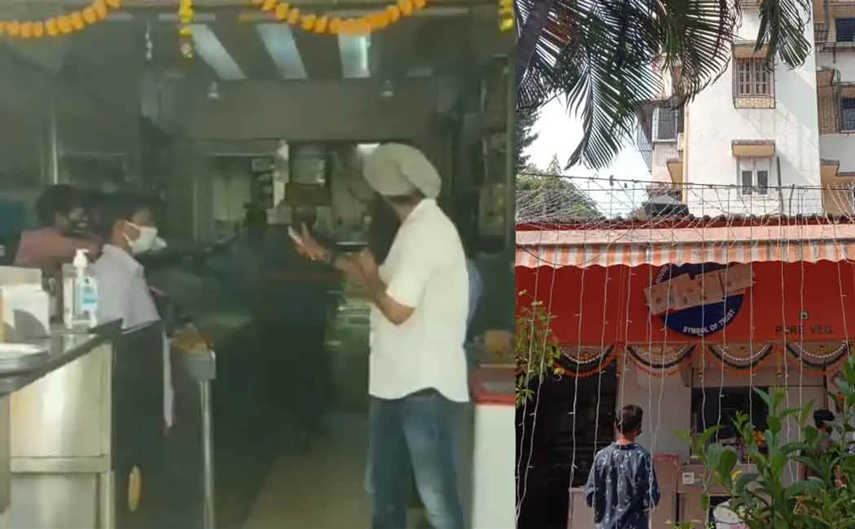 shivsena leader asking Karachi Sweets shop owner to change the name 'Karachi'
