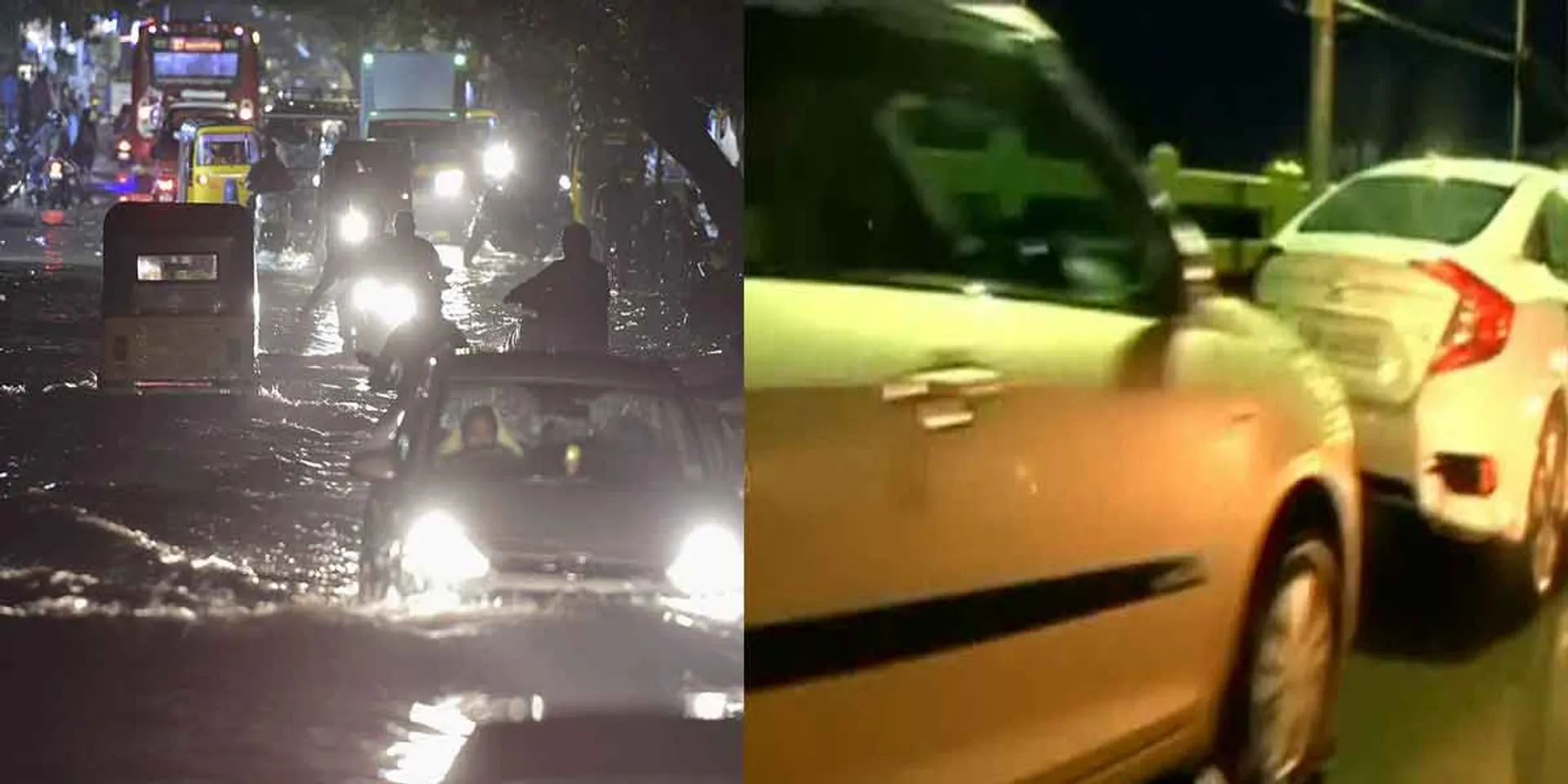 Cars floating in the flood ... Action taken by the people of Velachery !!