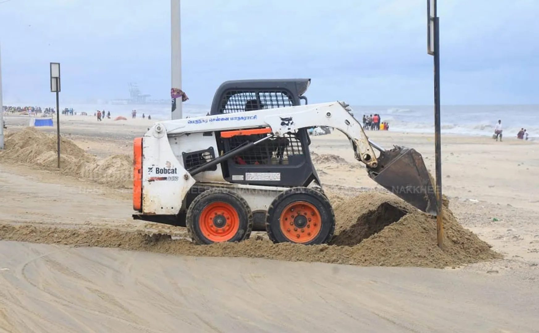 Marina Beach Road Closed by Sand 