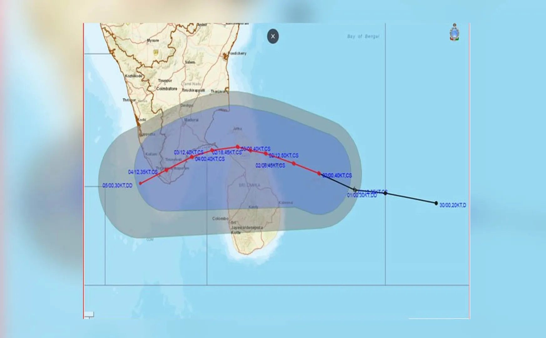 burevi cyclone india meteorological department 