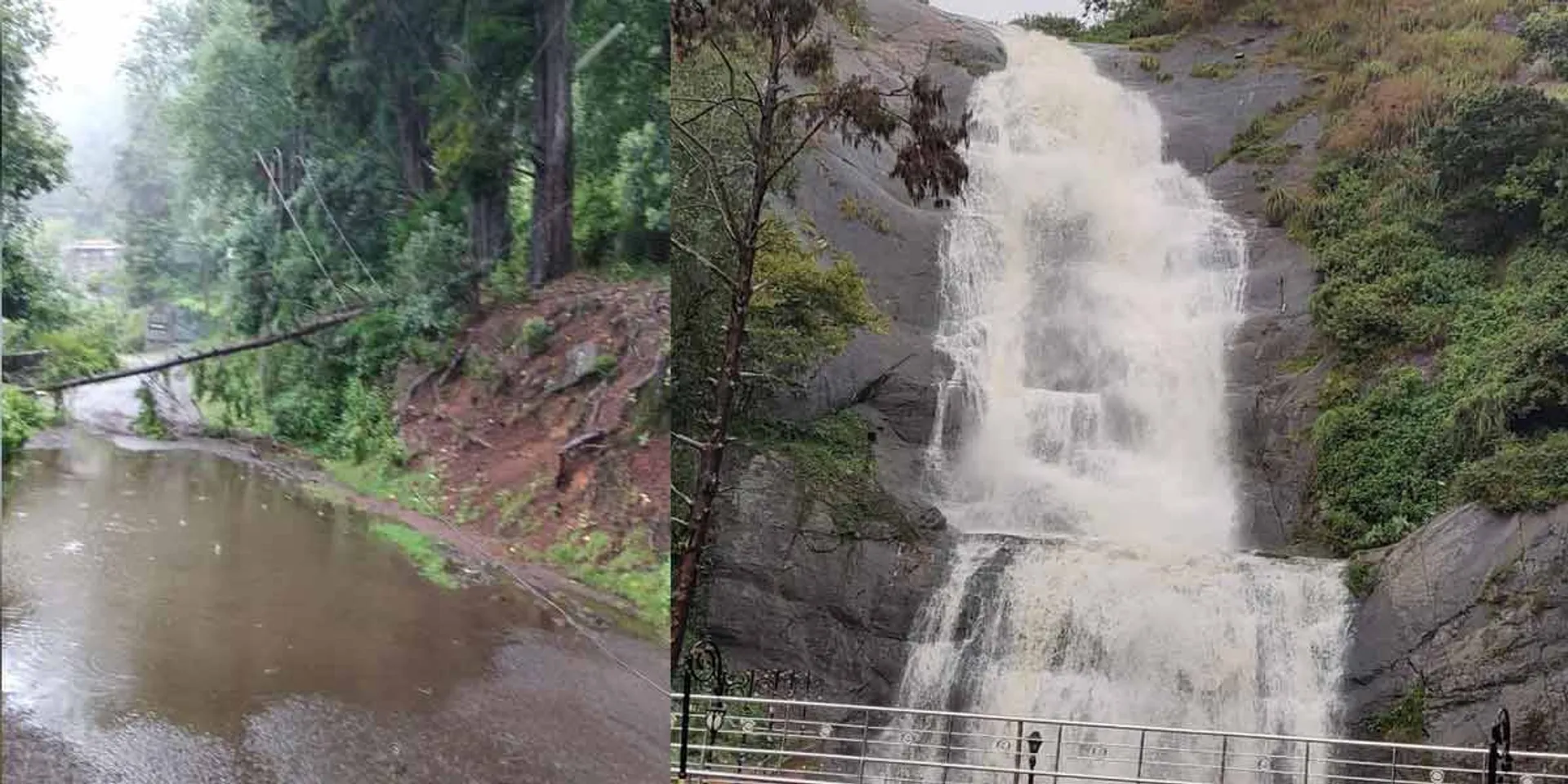  Kodaikanal turned into a  Island by rain! Dark mountain villages !!