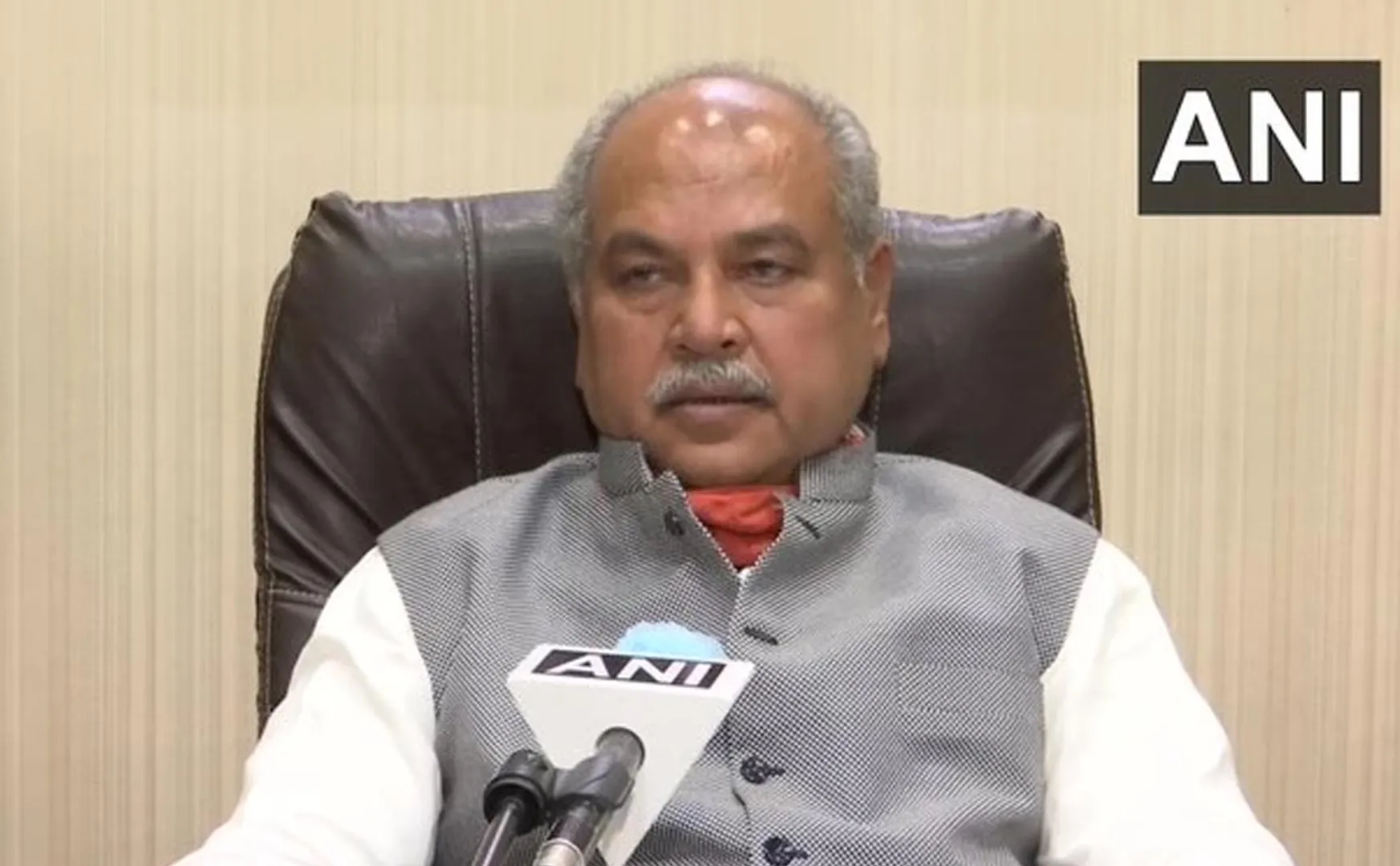 union agriculture minister narendra singh thomar today even pressmeet 