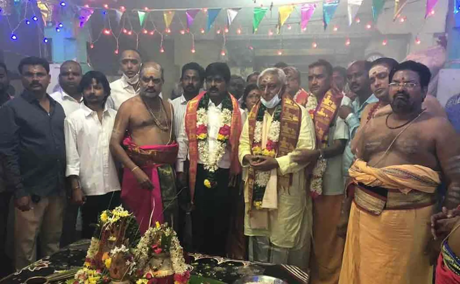 Rajini's brother Satyanarayanan visit thiruvannamalai temple 