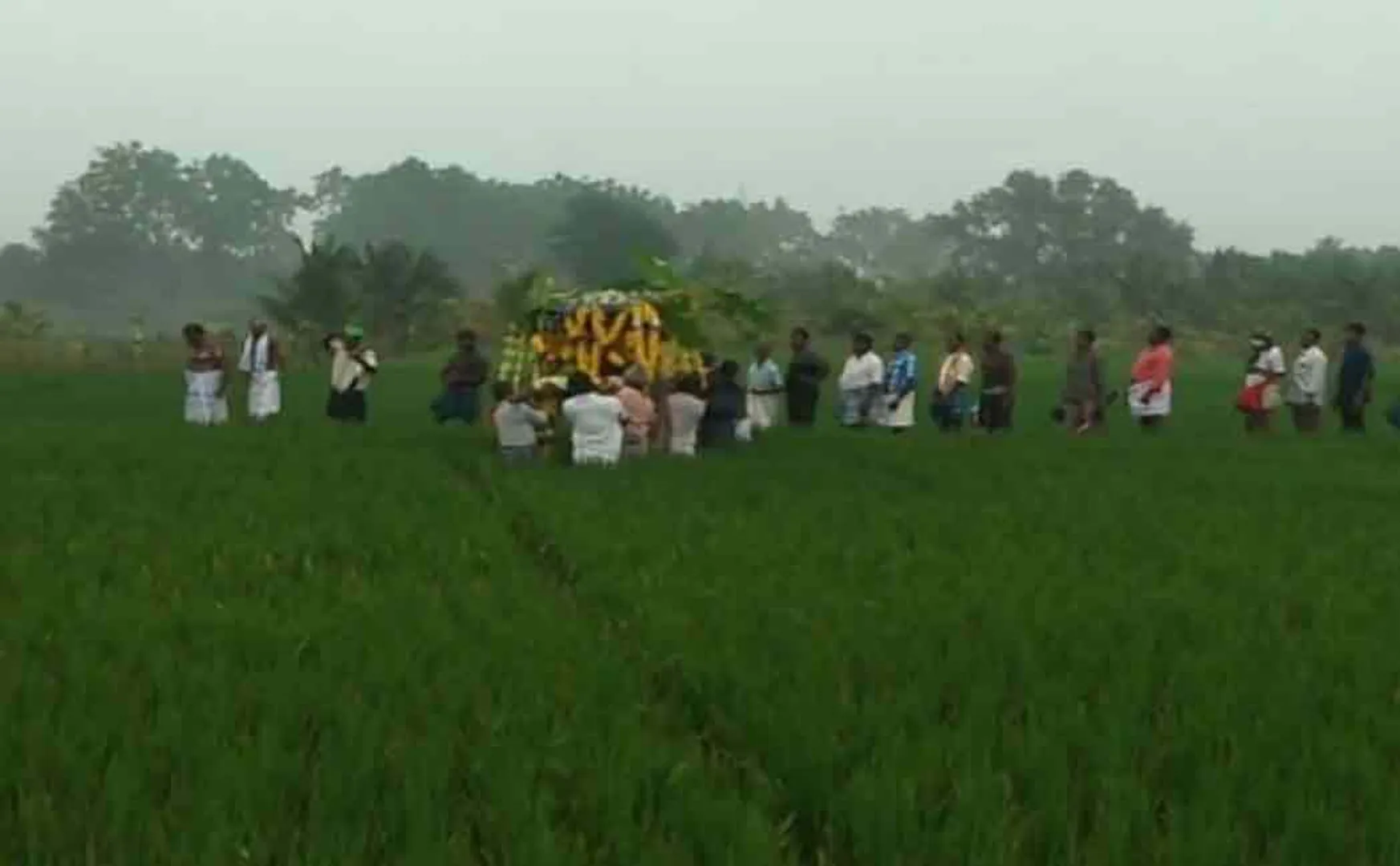 Srimushnam village people didn't have road to crematorium 