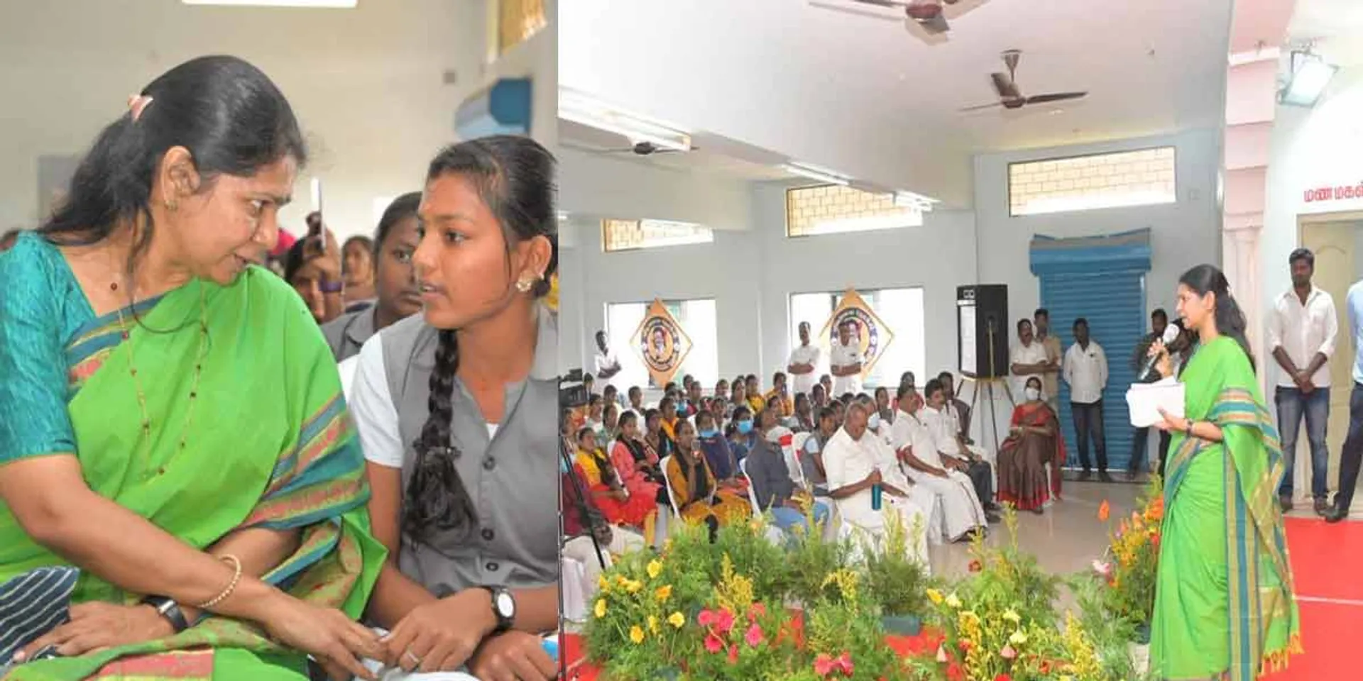 Kanimozhi MP in nellai 