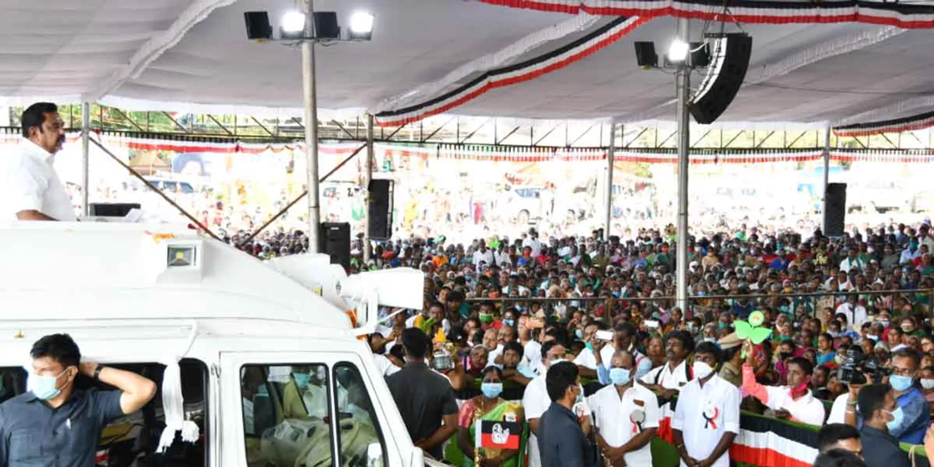 edappadi pazhaniswamy  election campaign at erode 