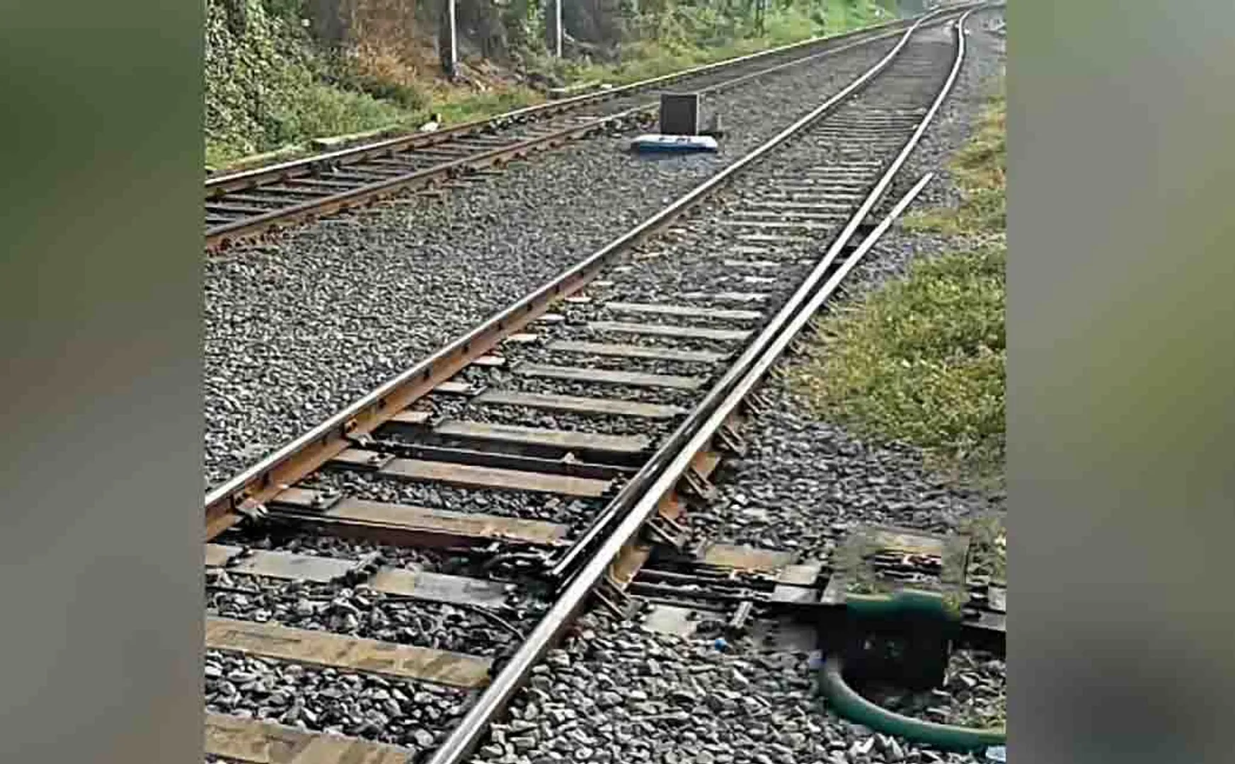 Stones in 5 places on the railroad tracks police investigation 