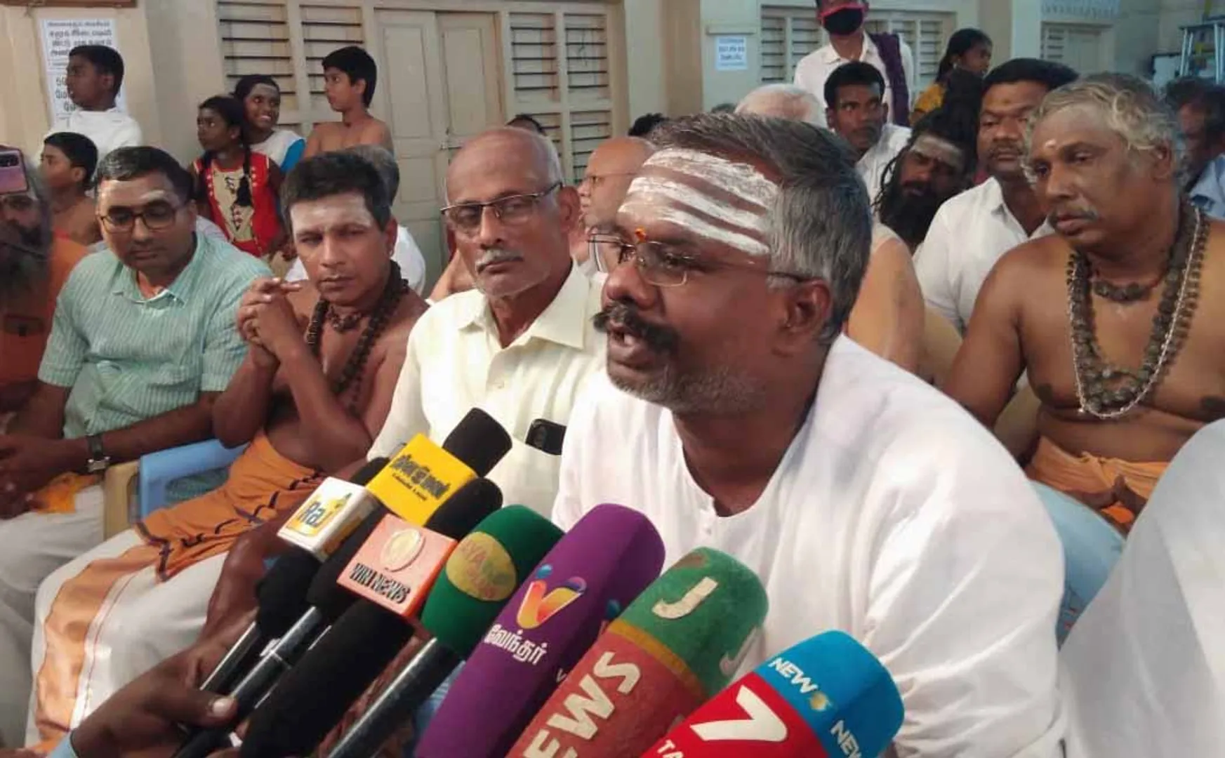 thiruthondar sabha president press meet at trichy 