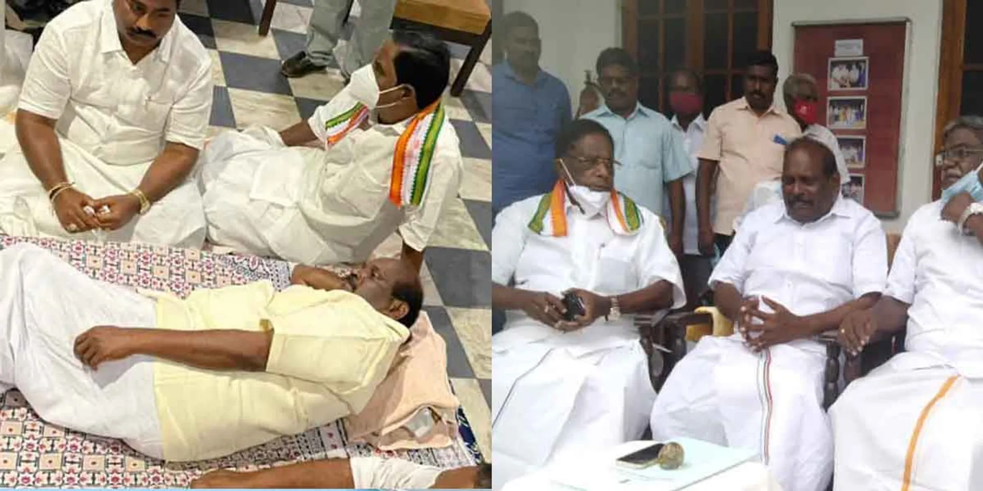  Minister, MLAs sit-in struggle against Kiranpedi!