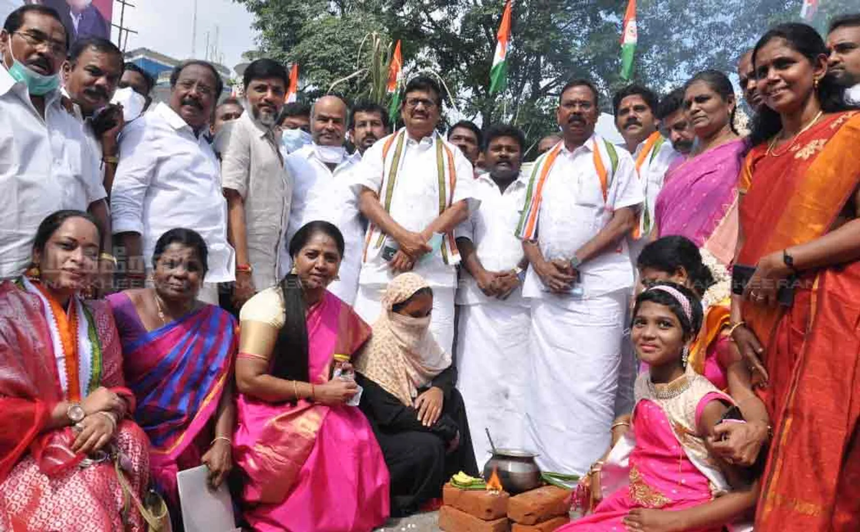 Congress Pongal celebration at sathymoorthi bhavan