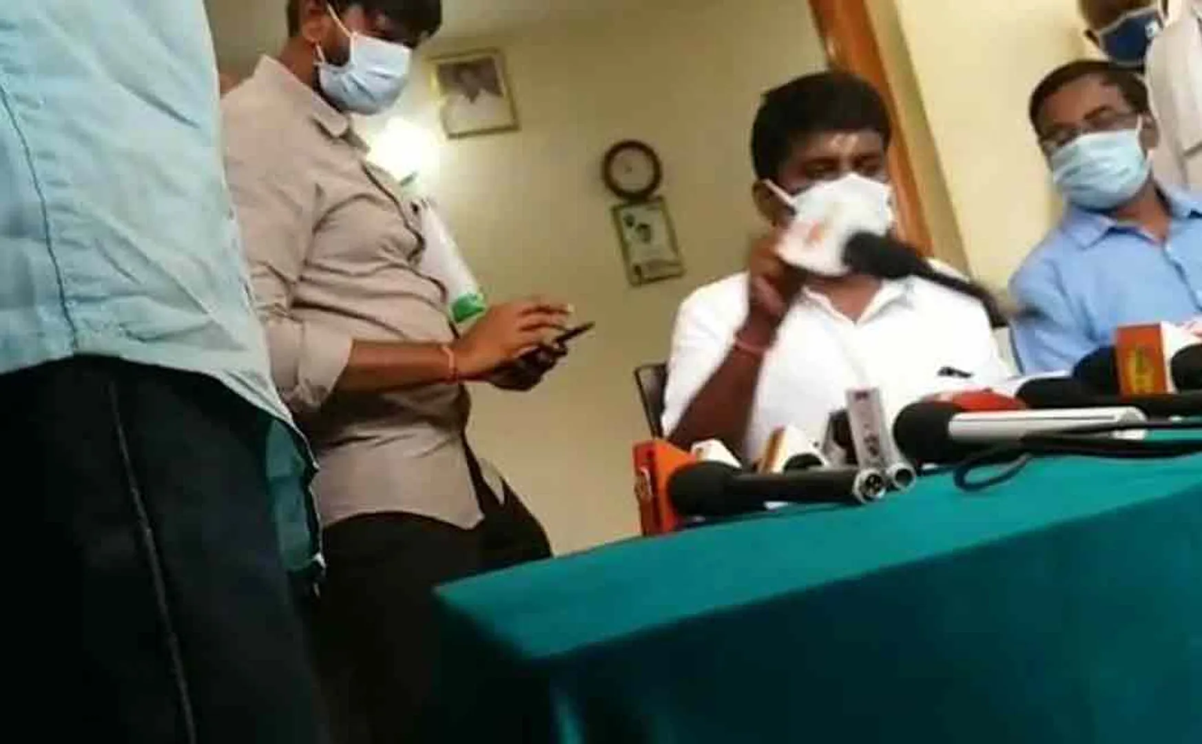 Minister Vijayabaskar press meet puthukottai viralimalai  