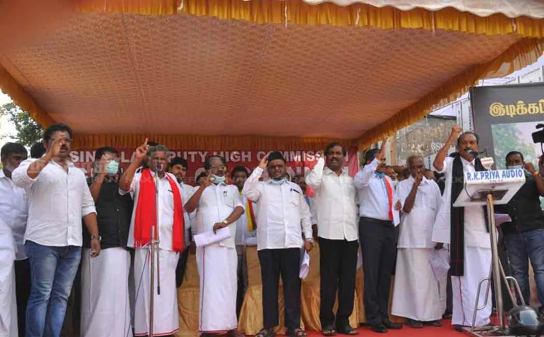Vaiko struggle Sri Lankan embassy 