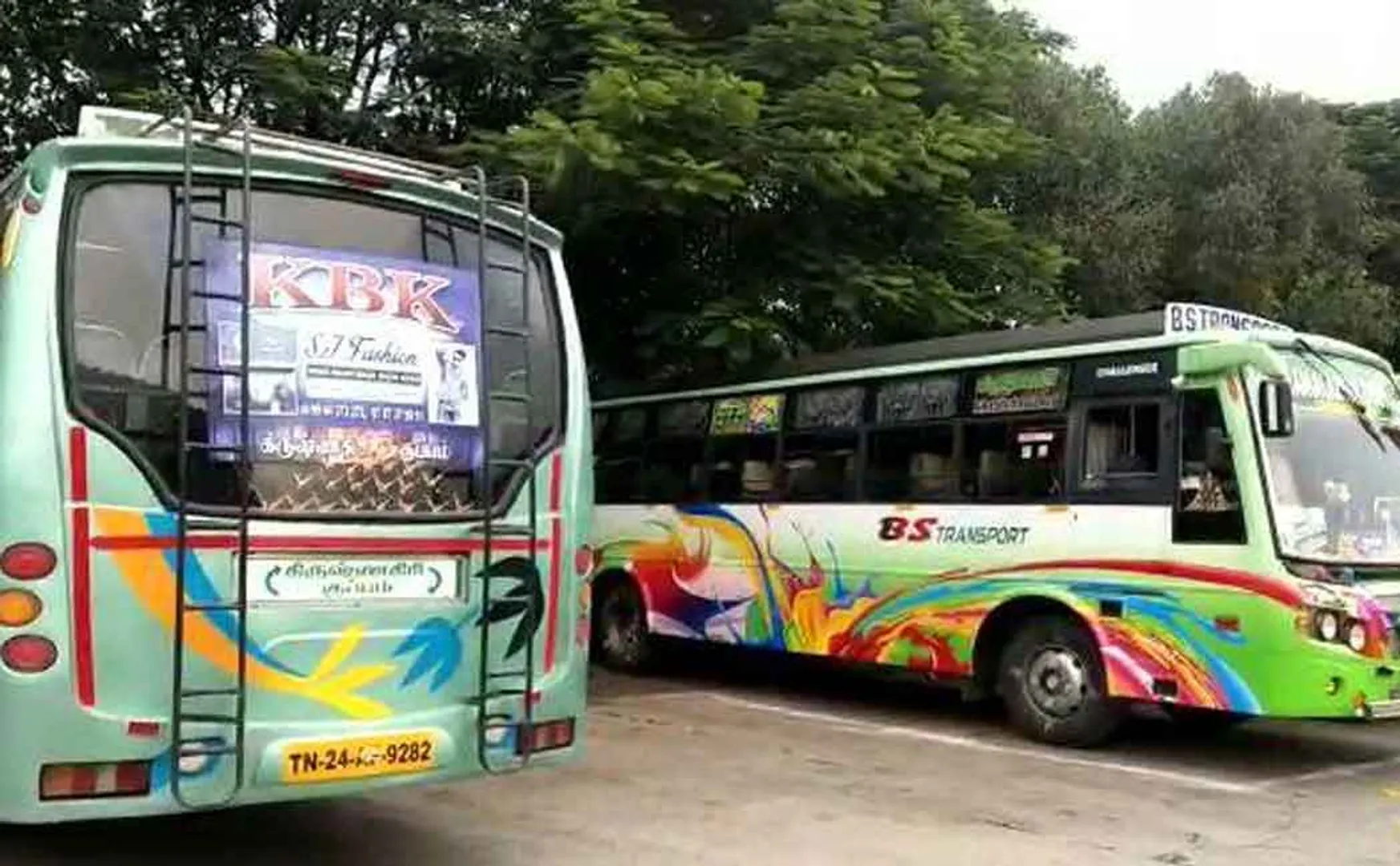 andhra and tamilnadu officers seized buses