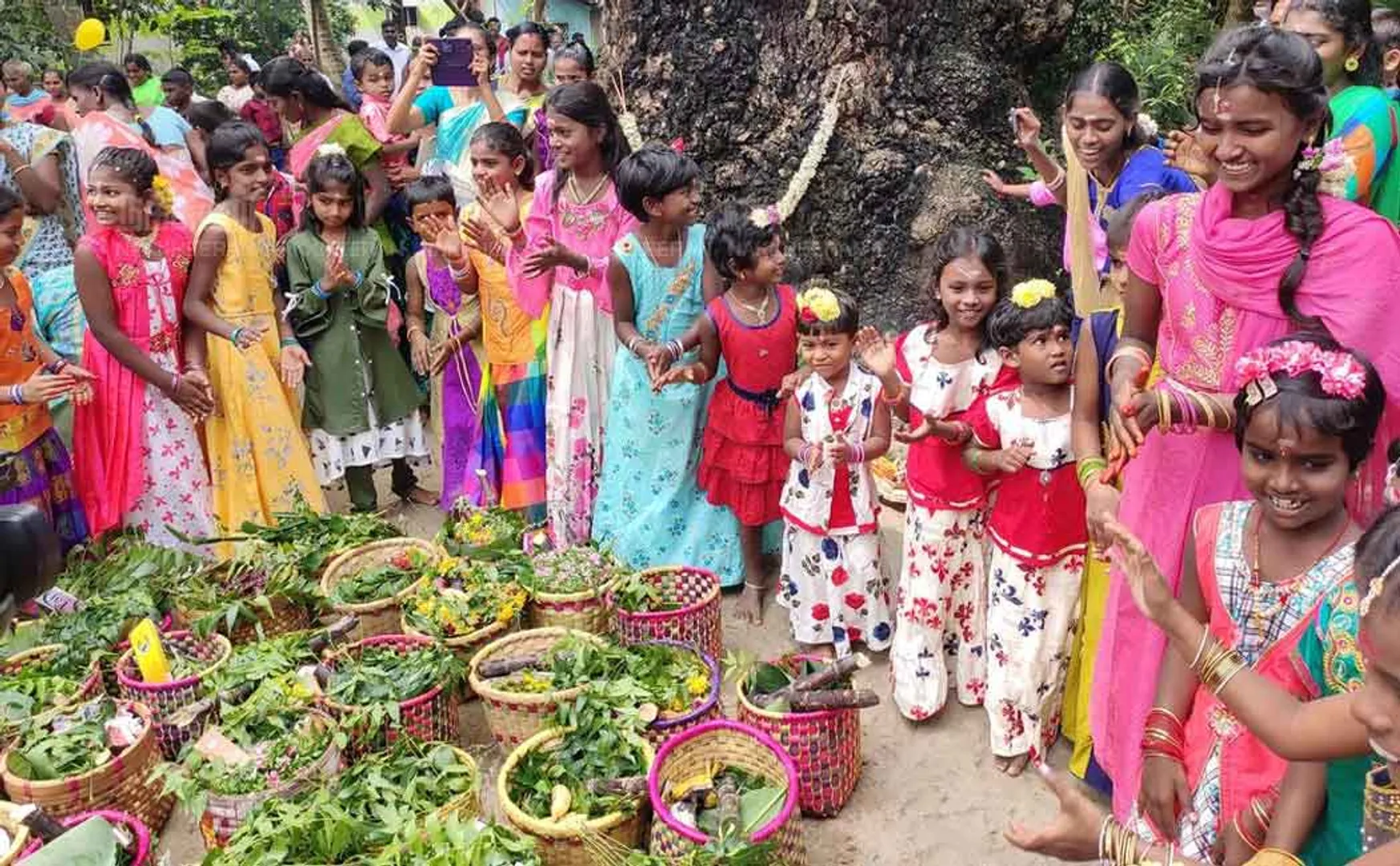 Festival organized by the girls in pudhukottai