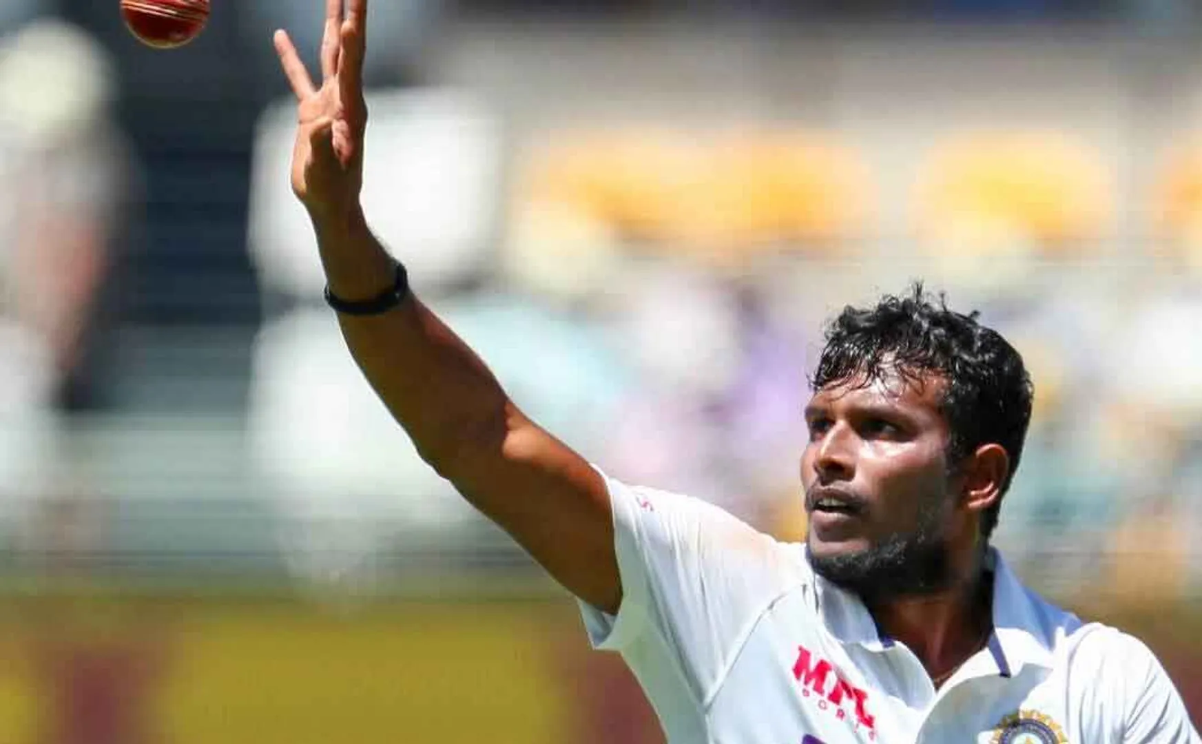 Natrajan took his first wicket in international test 