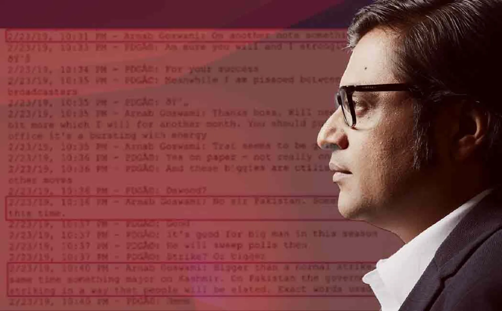 arnab goswami whatsapp leak issue