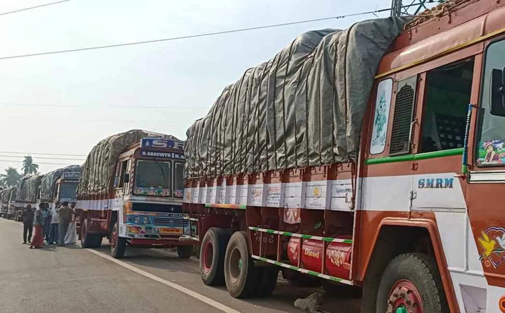 Capture of tax free paddy procurement trucks!