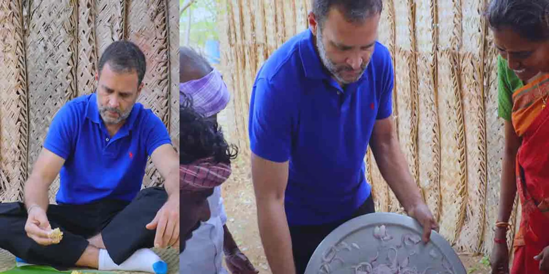 Mushroom Biryani ... Rahul Gandhi at the Village Cooking Show!