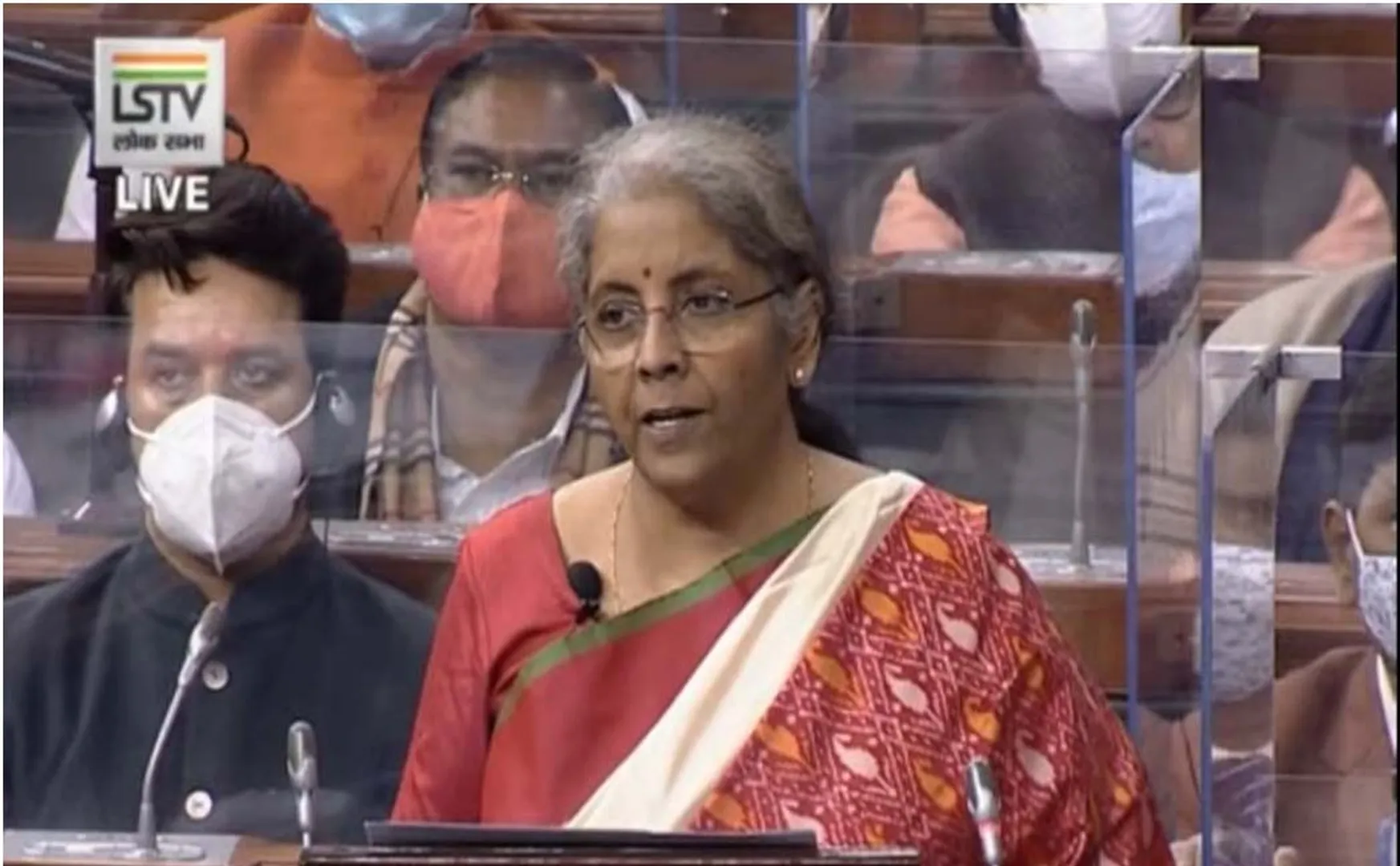union budget finance minister nirmala sitharaman speech at parliament house 