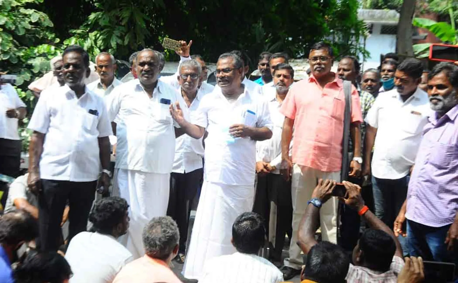 opposition on behalf of CITU ... (Pictures)