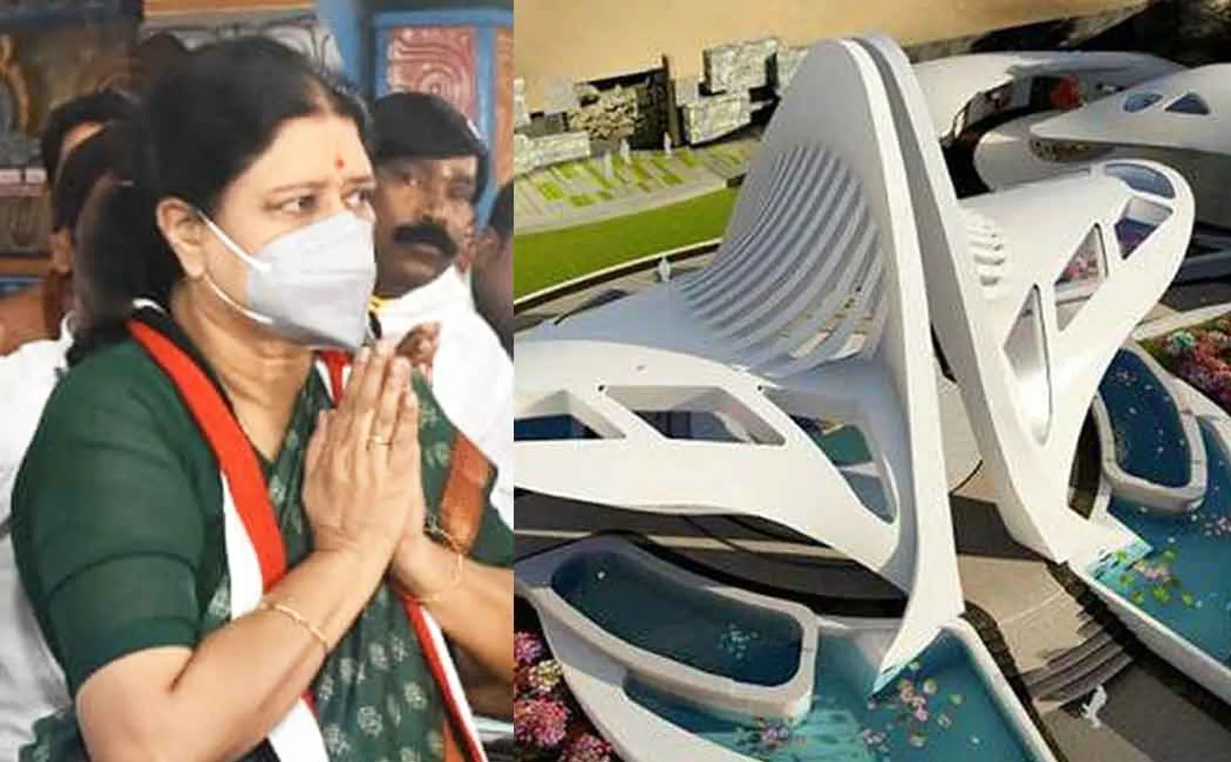 sasikala visiting jayalalitha memorial at merina 