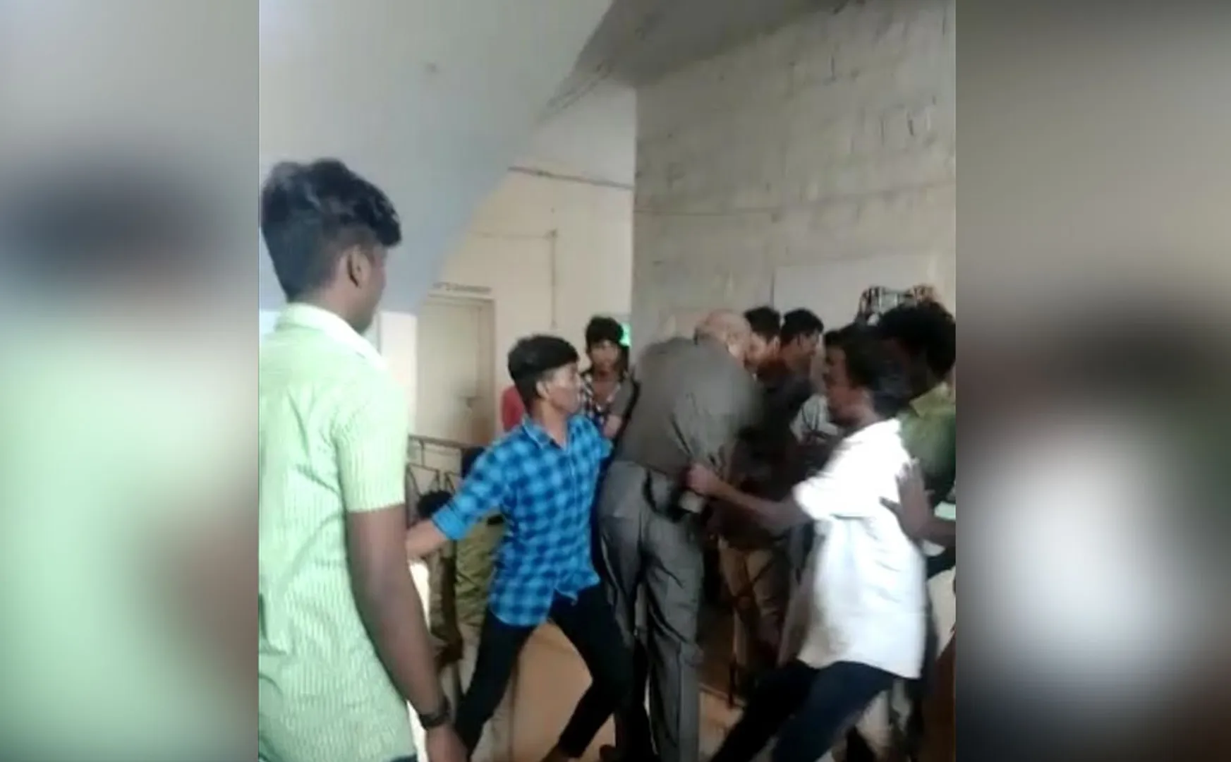 college principal and students police 