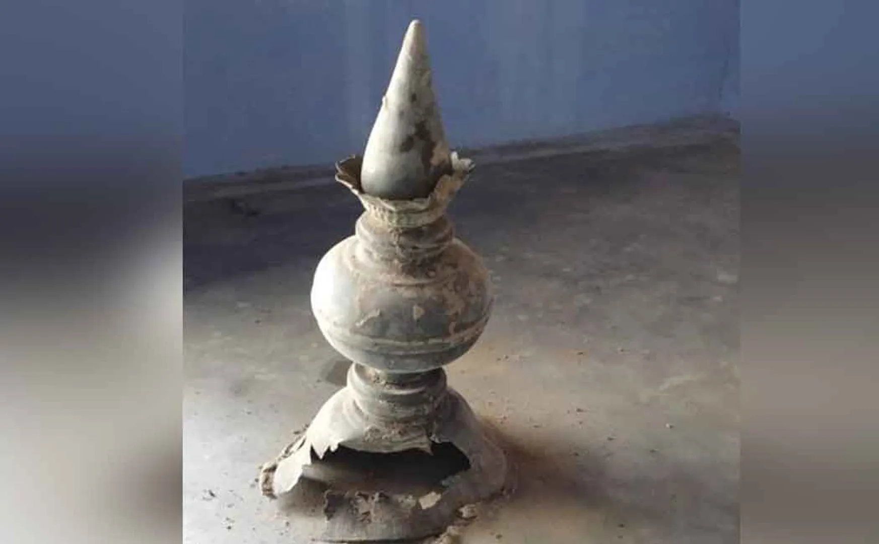 Temple urn found while digging the foundation