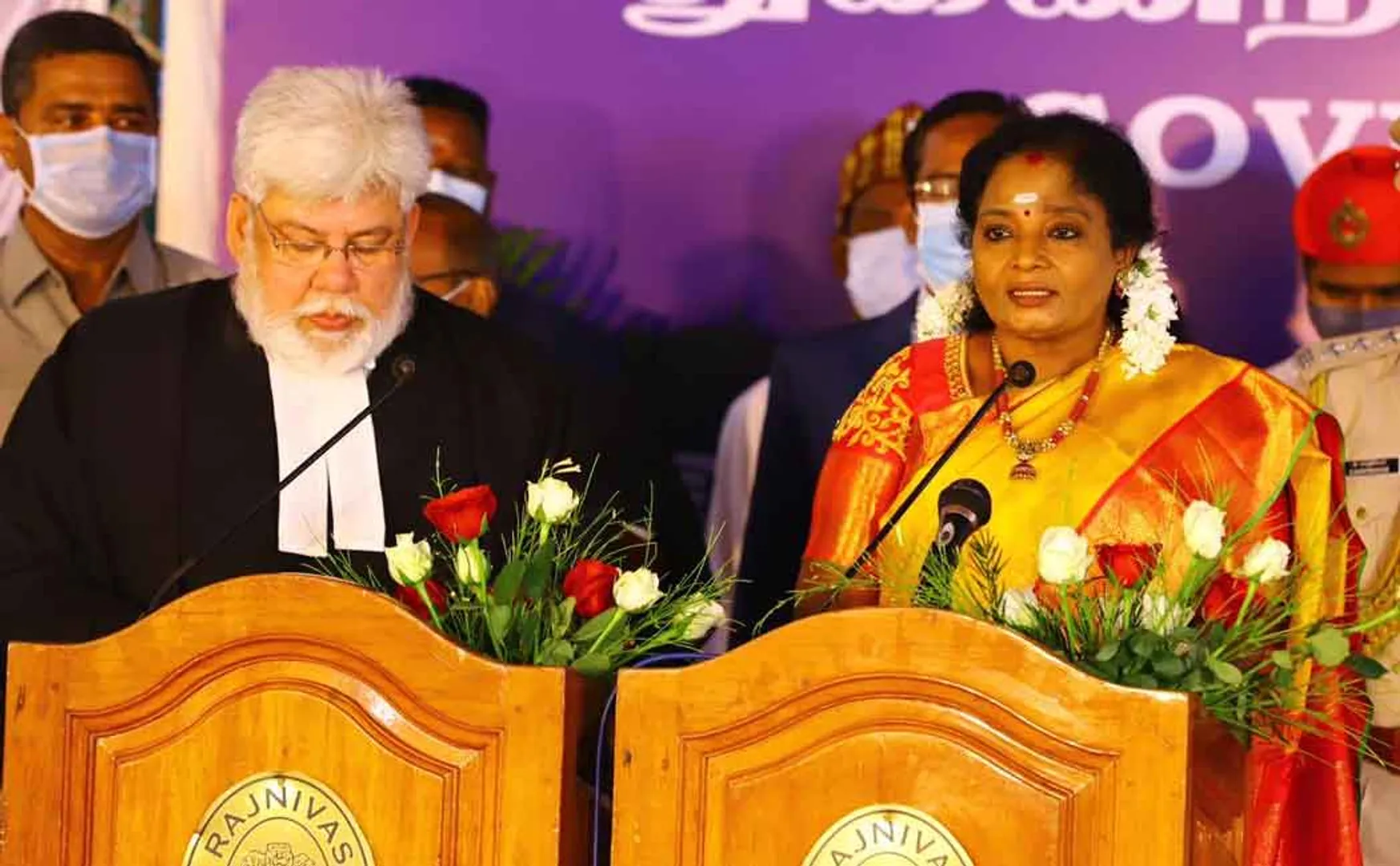 "The majority of the Congress government will be decided by law .." Puducherry Governor Tamilisai